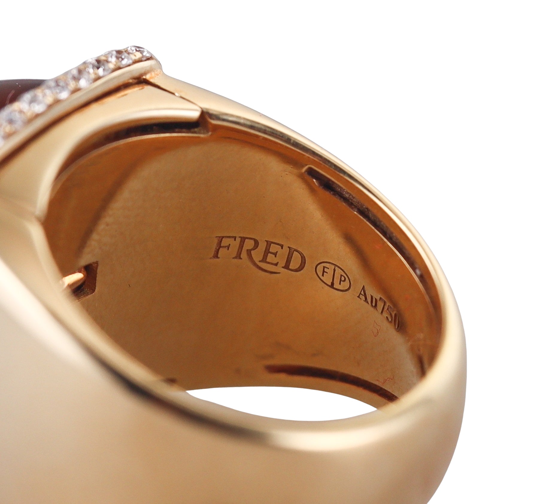 Fred Pain de Sucre Rose Gold Diamond Customizable Smokey Quartz Ring