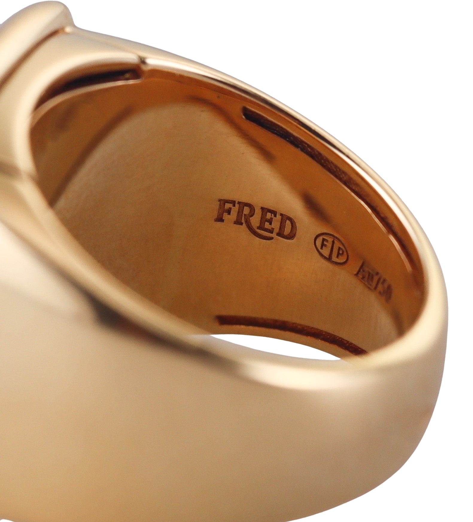 Fred Pain de Sucre Yellow Gold Customizable Rutilated Quartz Large Ring
