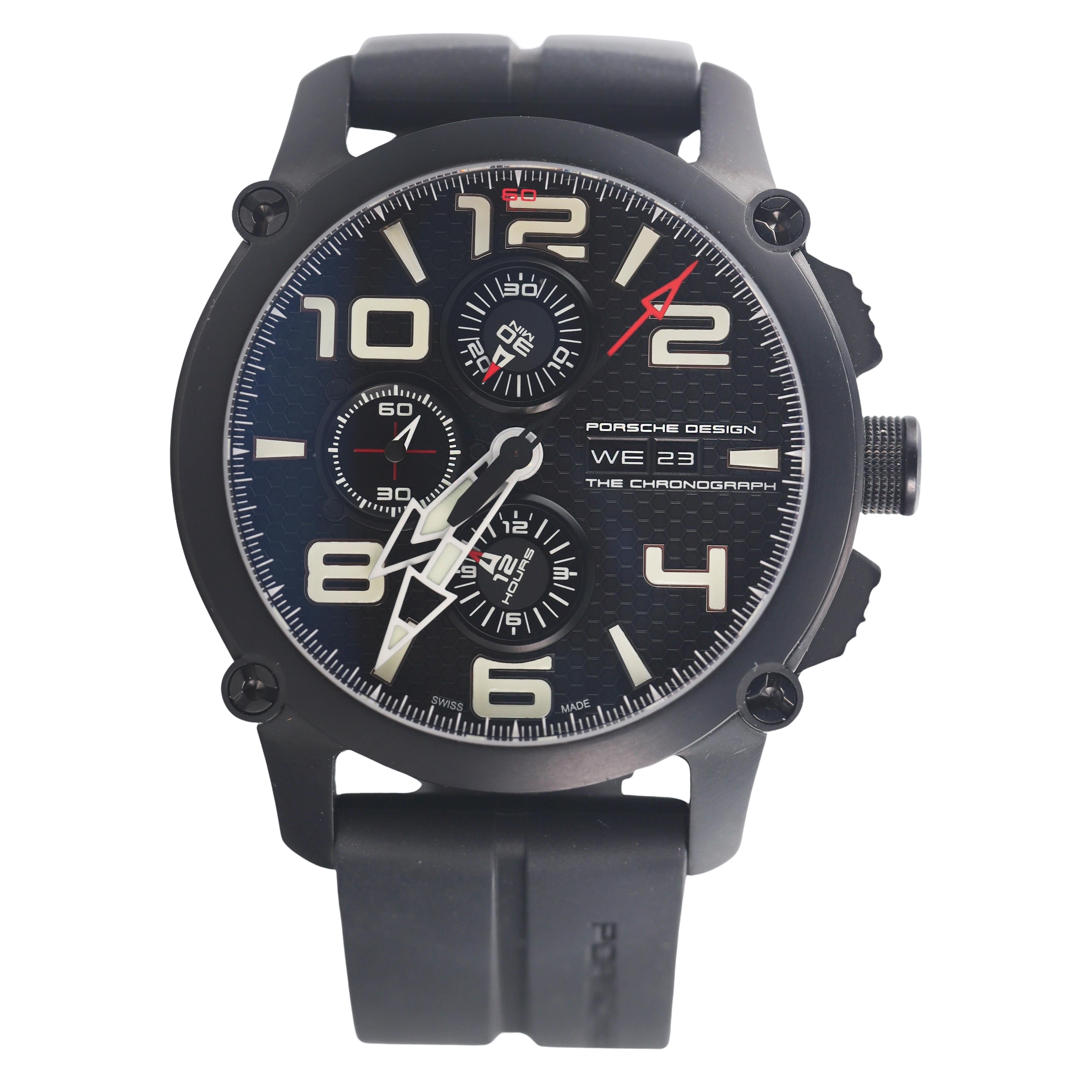 Porsche Design Indicator Titanium Automatic Watch P6930 All-Black Finish