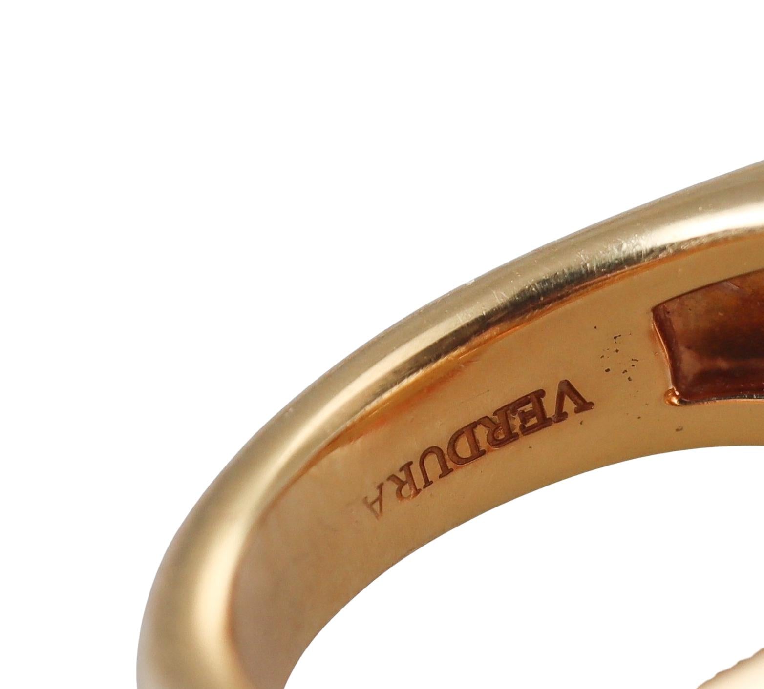 Verdura Candy Citrine Chrome Tourmaline Gold Ring