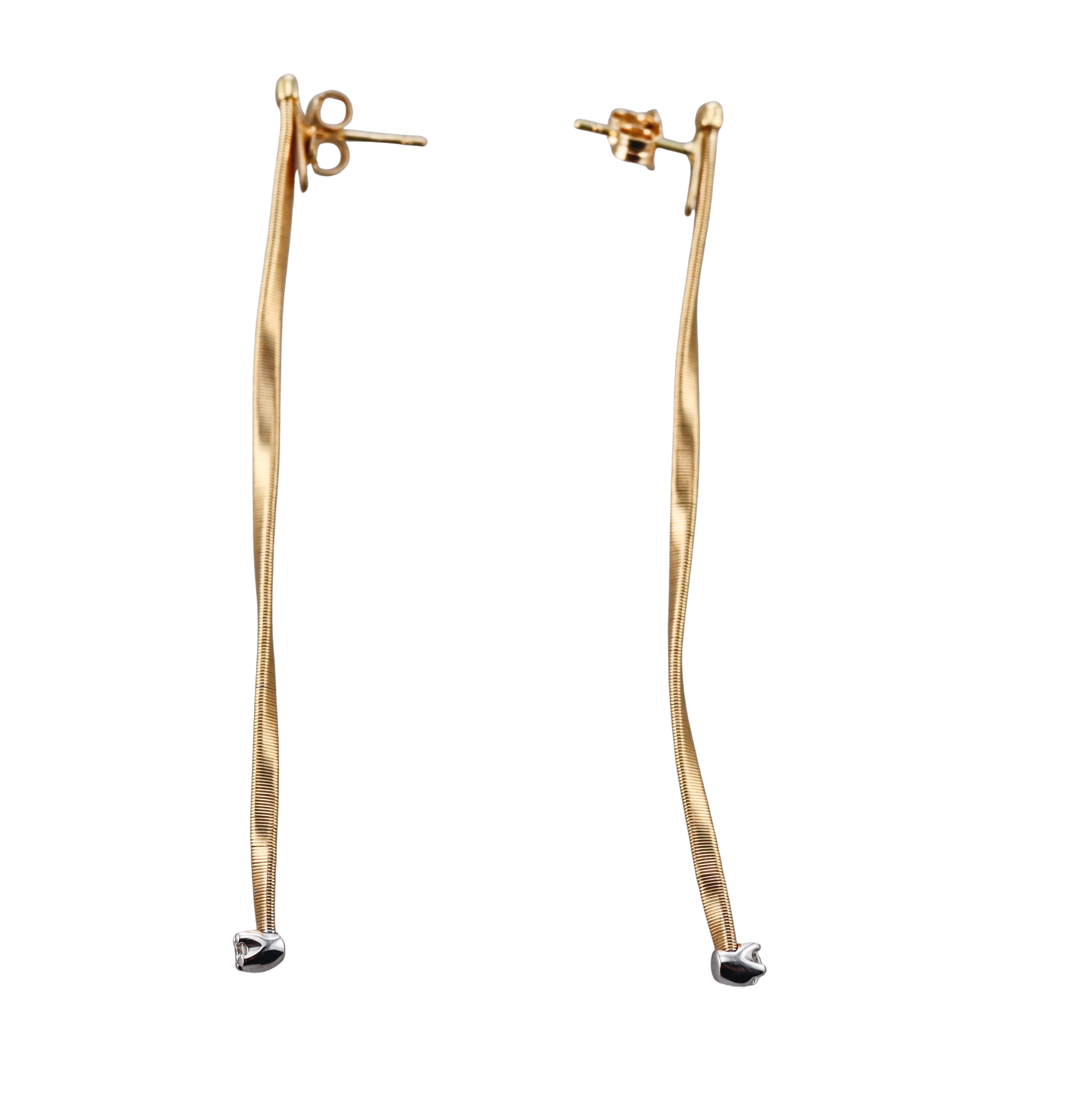 Marco Bicego Marrakech Gold Diamond Long Earrings