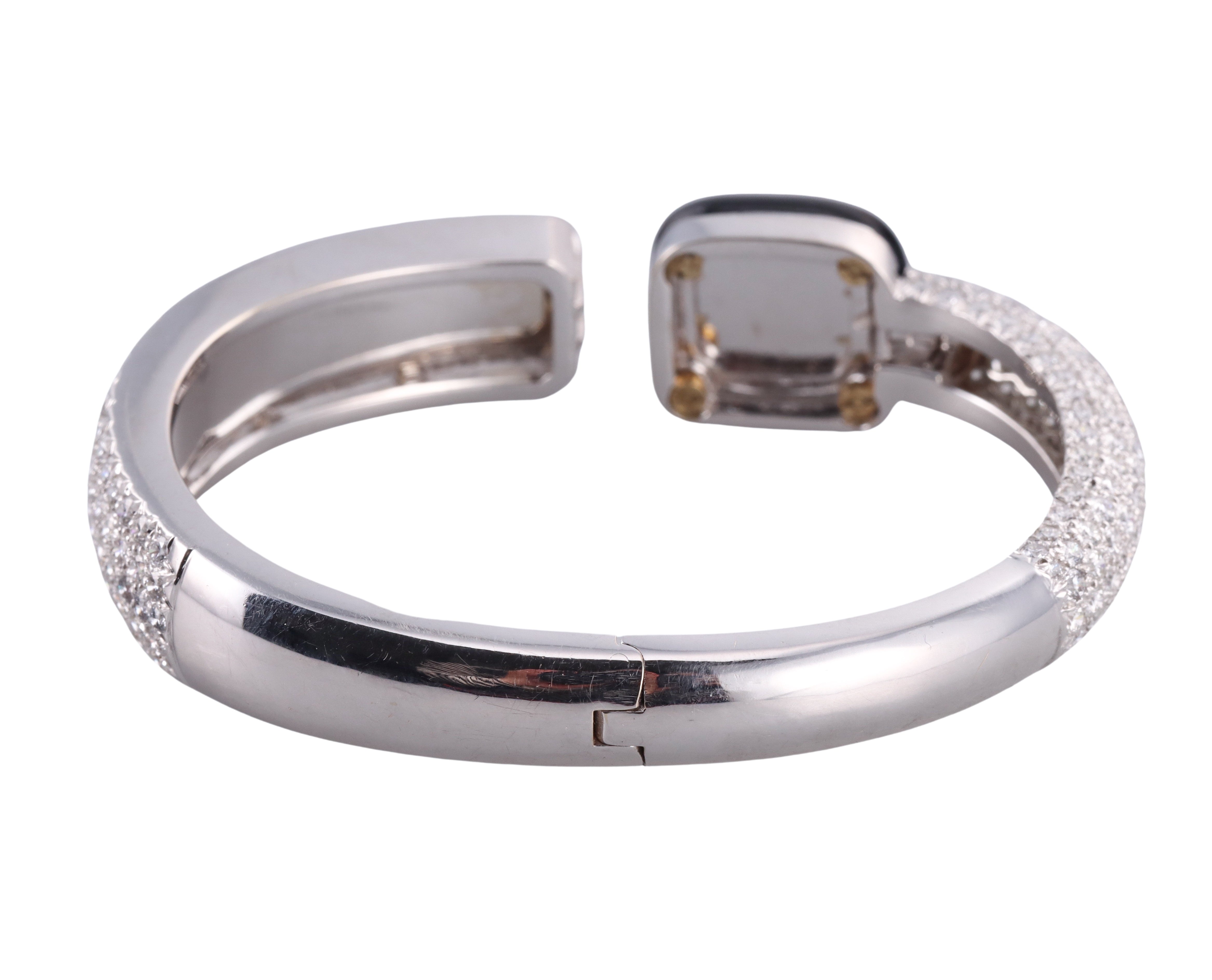 David Webb Enamel Crystal Diamond Gold Platinum Comet Bracelet