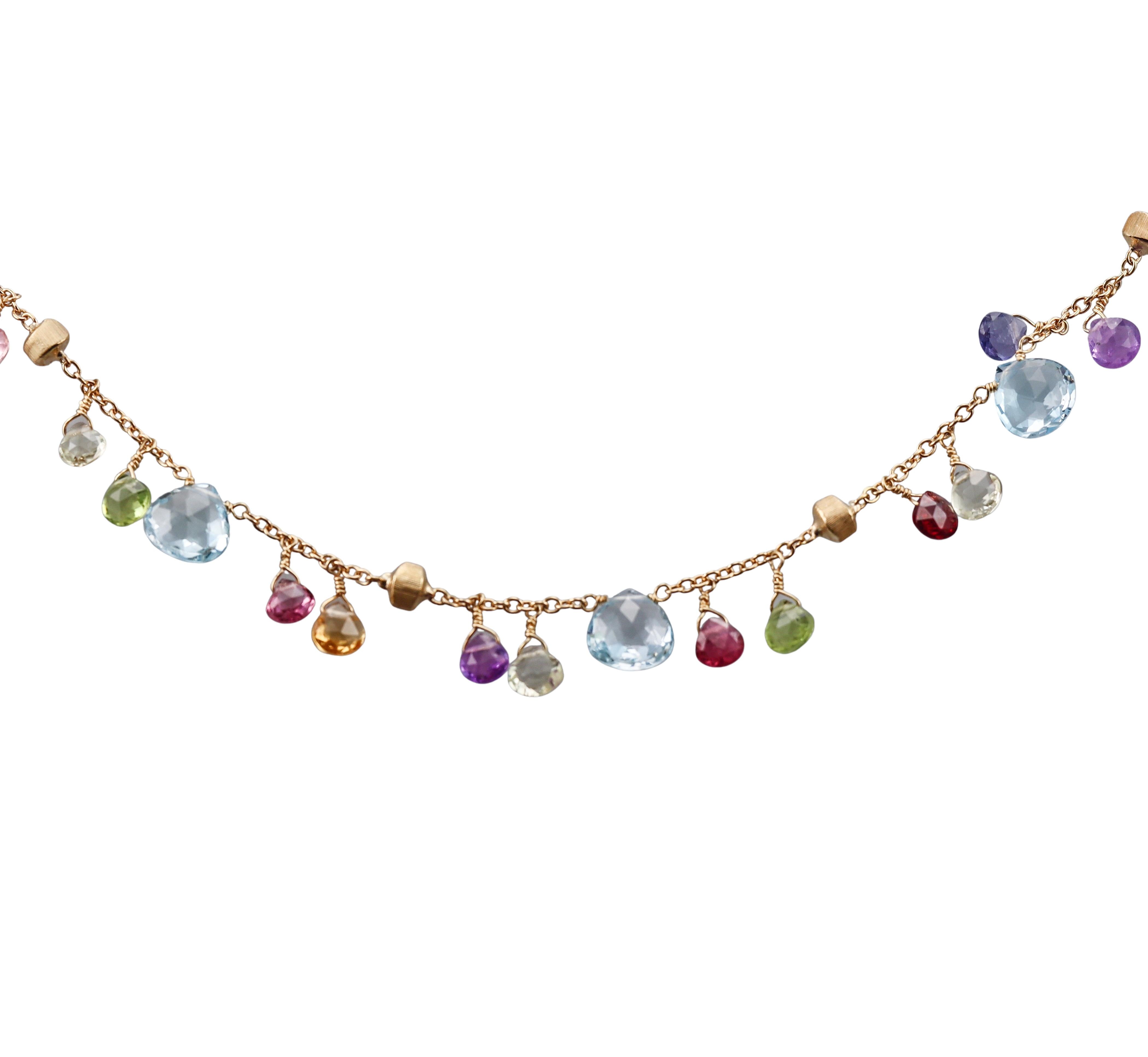 Marco Bicego Paradise Gemstone Gold Necklace