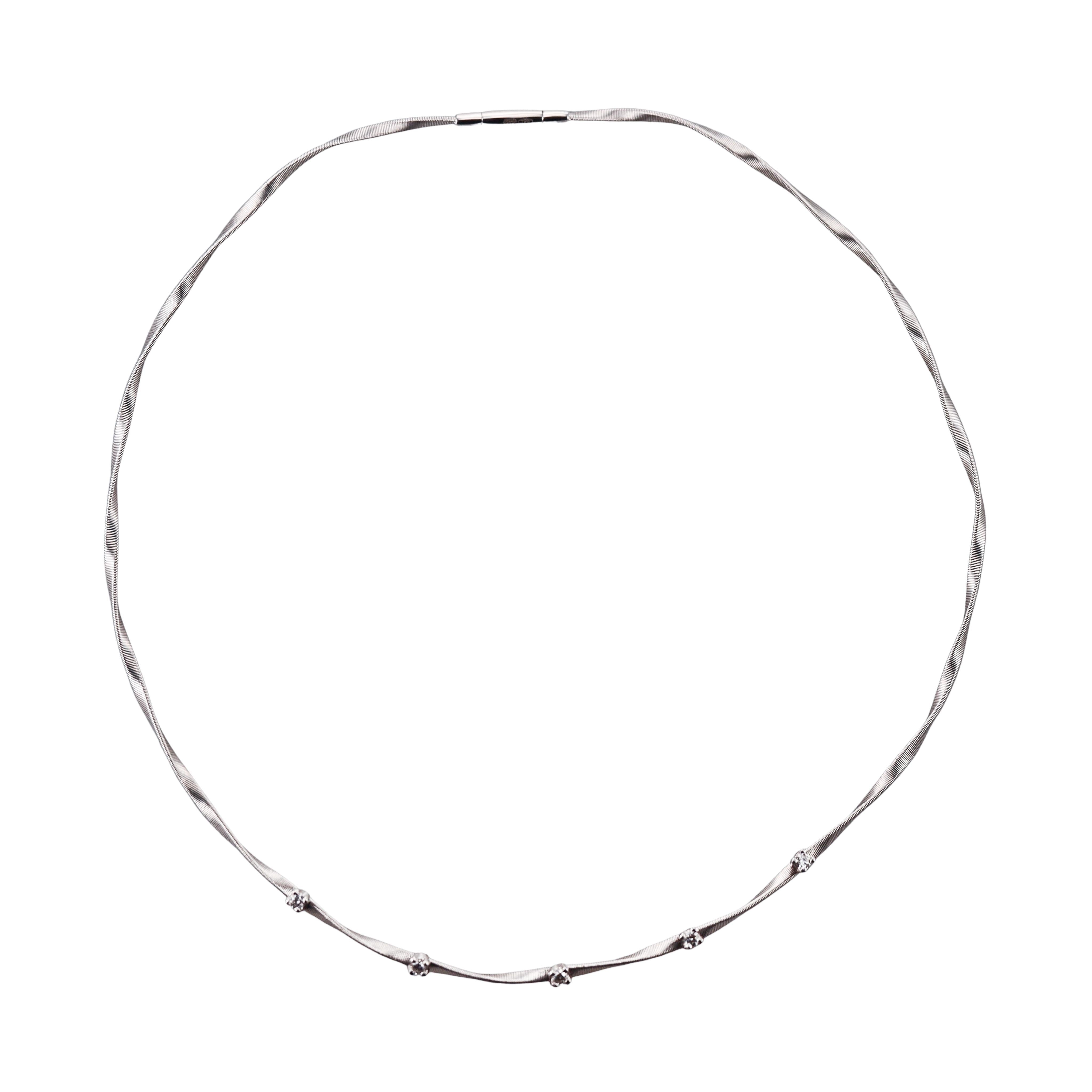 Marco Bicego Marrakech Coil Diamond Gold Necklace