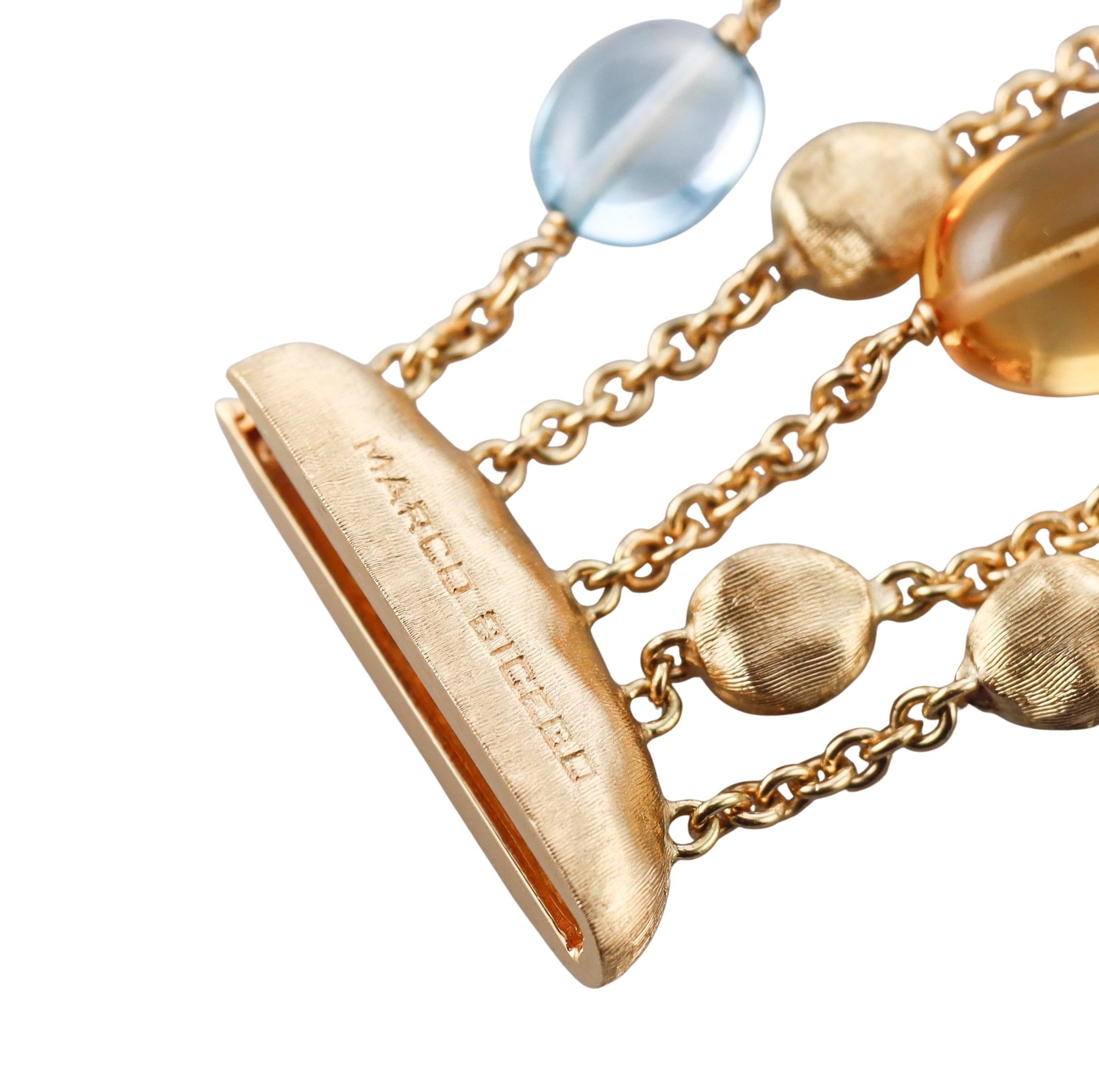 Marco Bicego Confetti Gemme Topaz Citrine Gold Bracelet