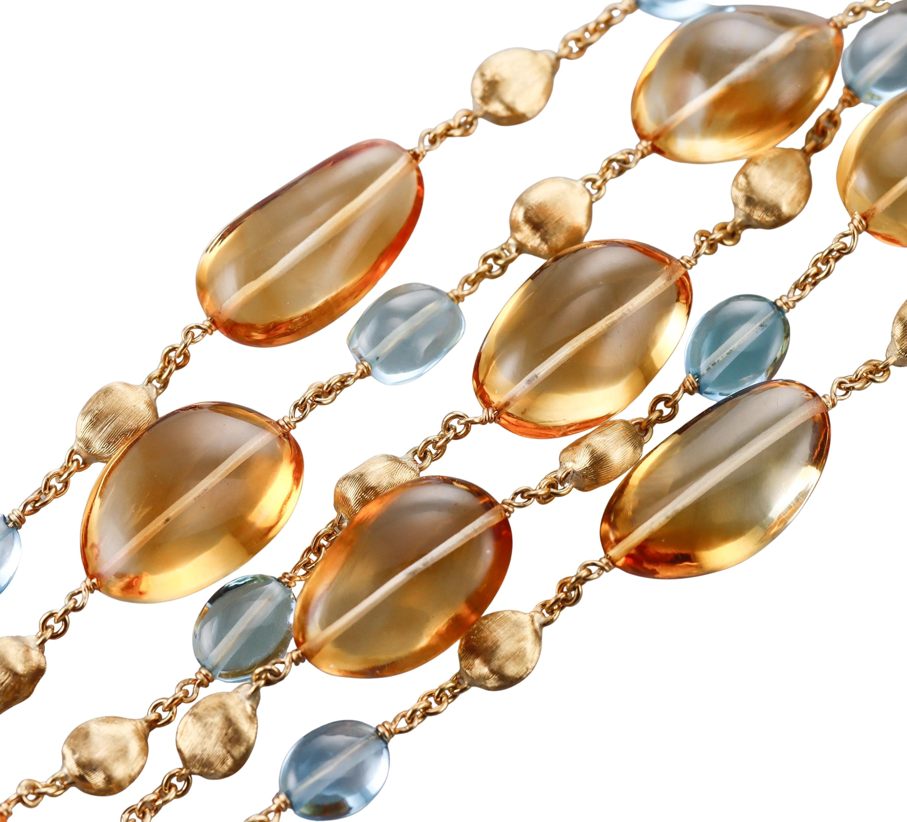 Marco Bicego Confetti Gemme Topaz Citrine Gold Bracelet
