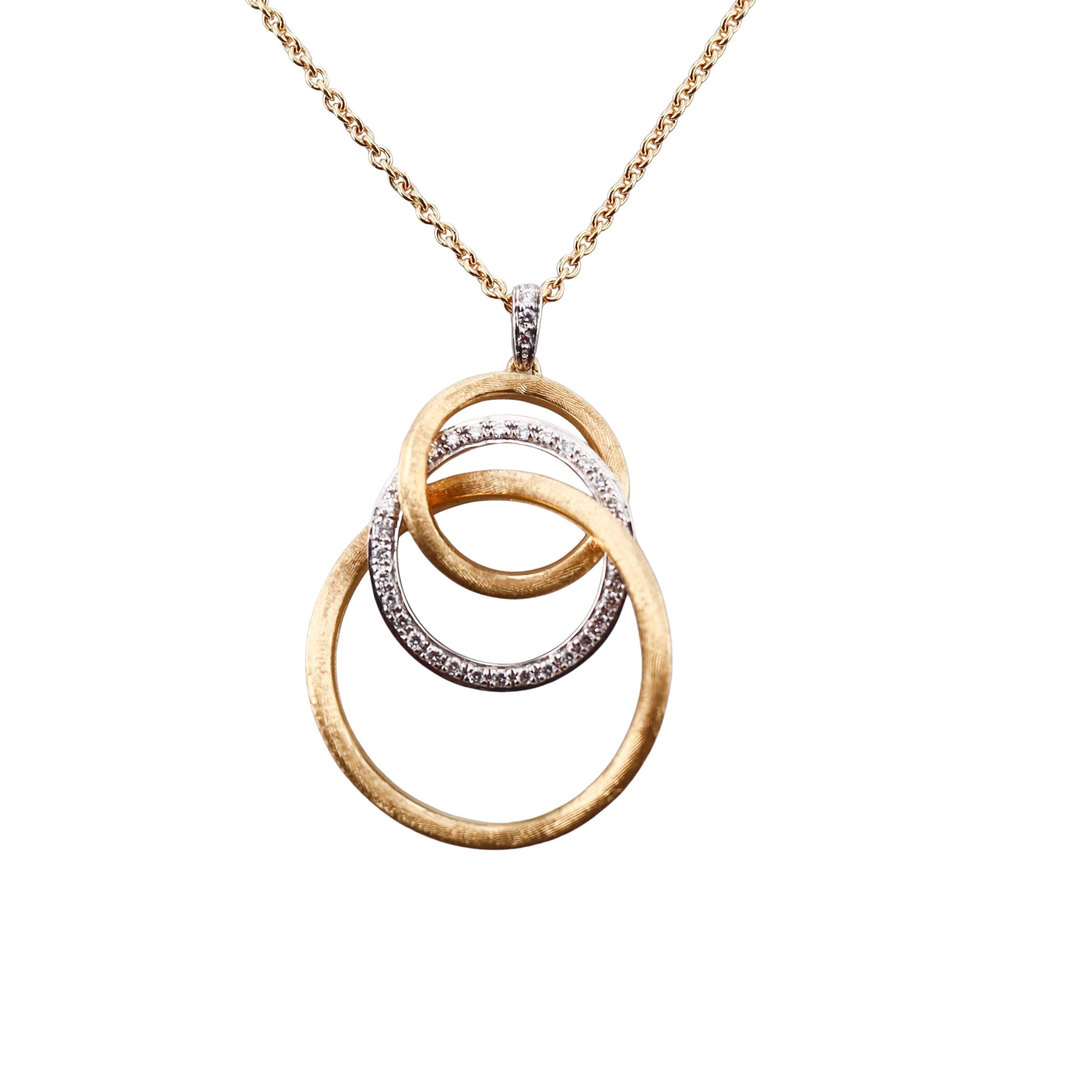 Marco Bicego Jaipur Link Diamond Gold Pendant Necklace