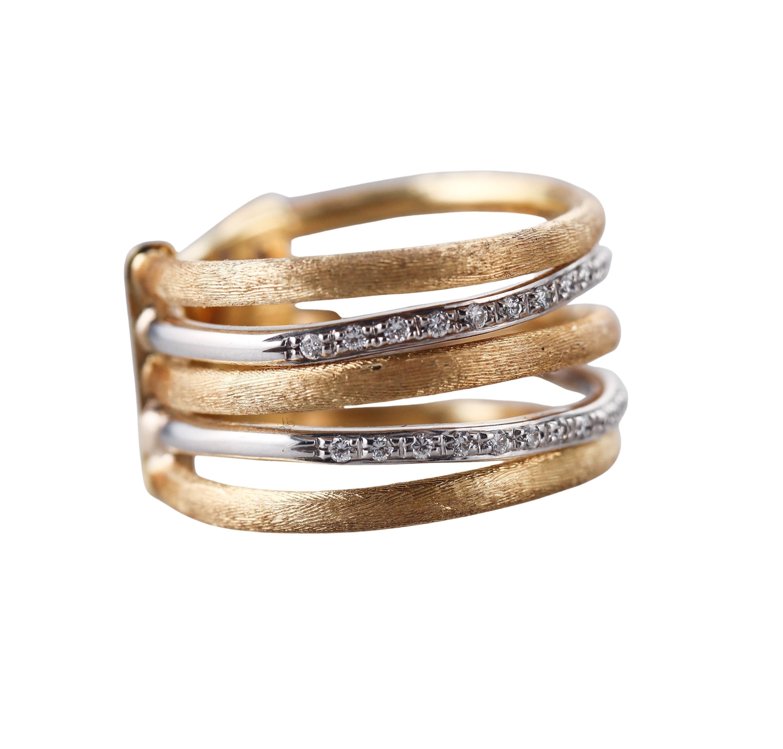 Marco Bicego Jaipur Diamond Gold Multi Band Stackable Ring