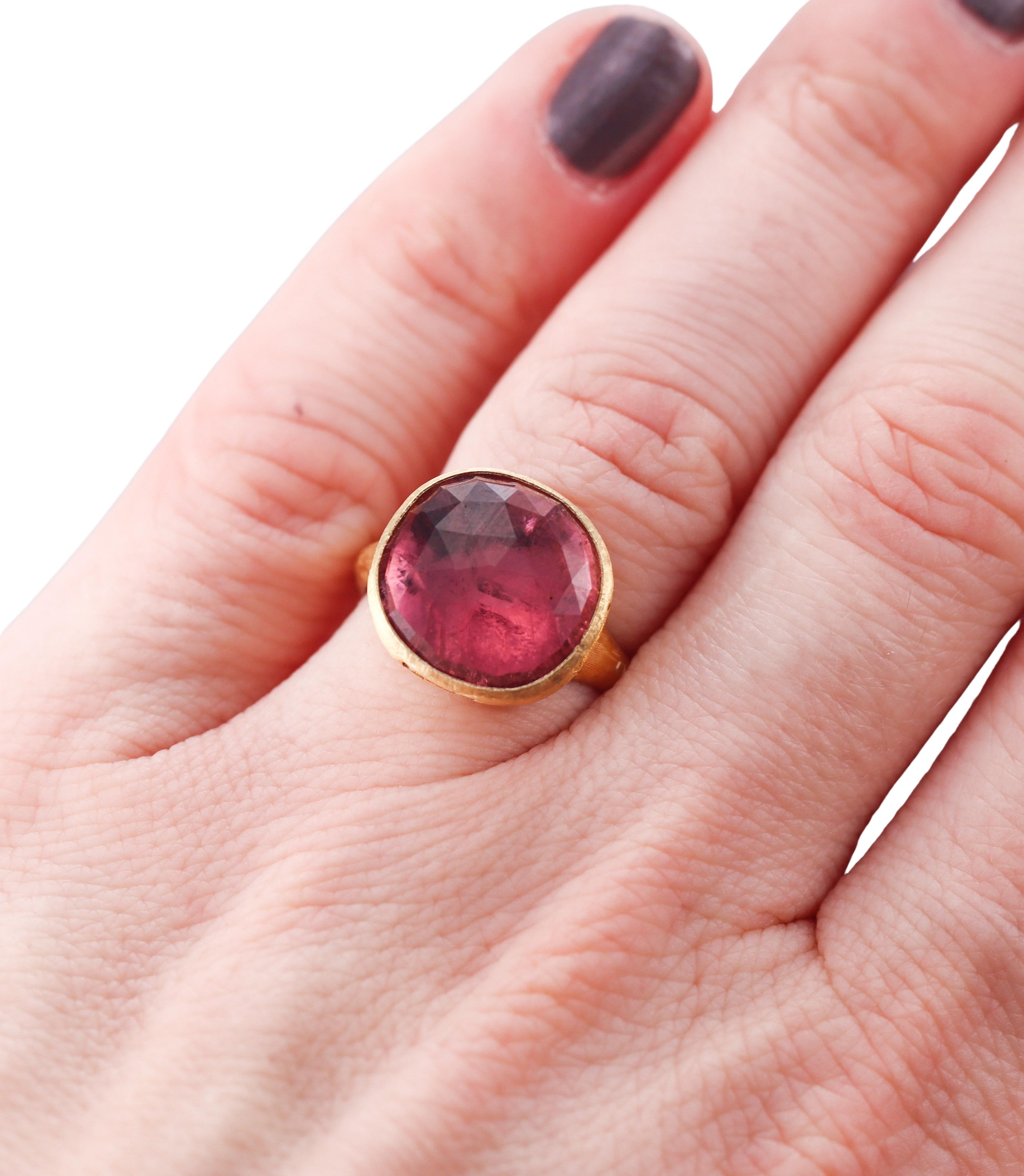 Marco Bicego Jaipur Pink Tourmaline Gold Ring
