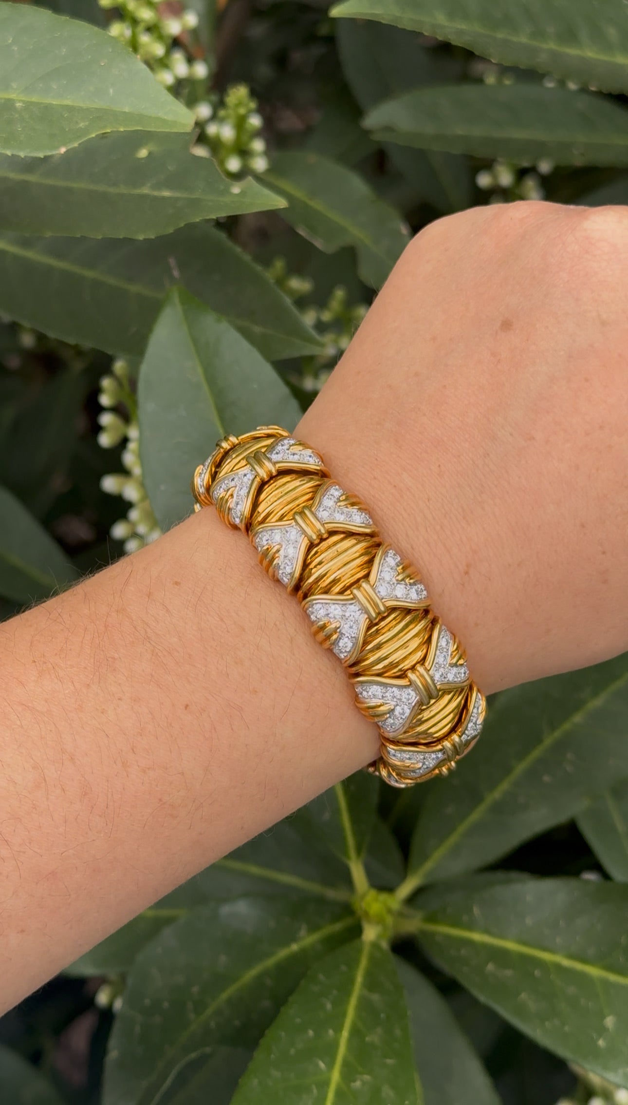 Tiffany & Co Vintage 10 Carat Diamond Gold Bracelet