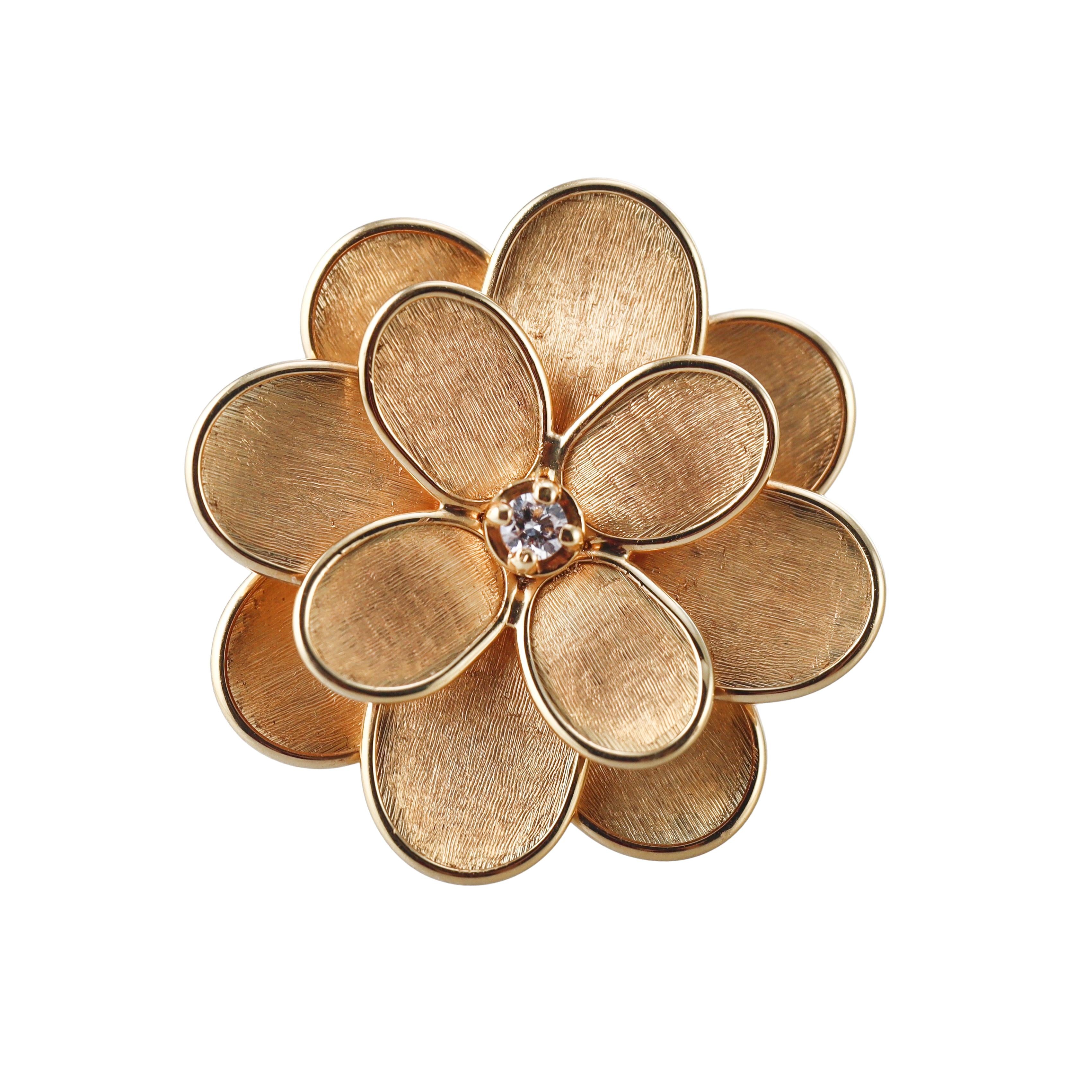 XL Marco Bicego Petali Gold Diamond Flower Ring