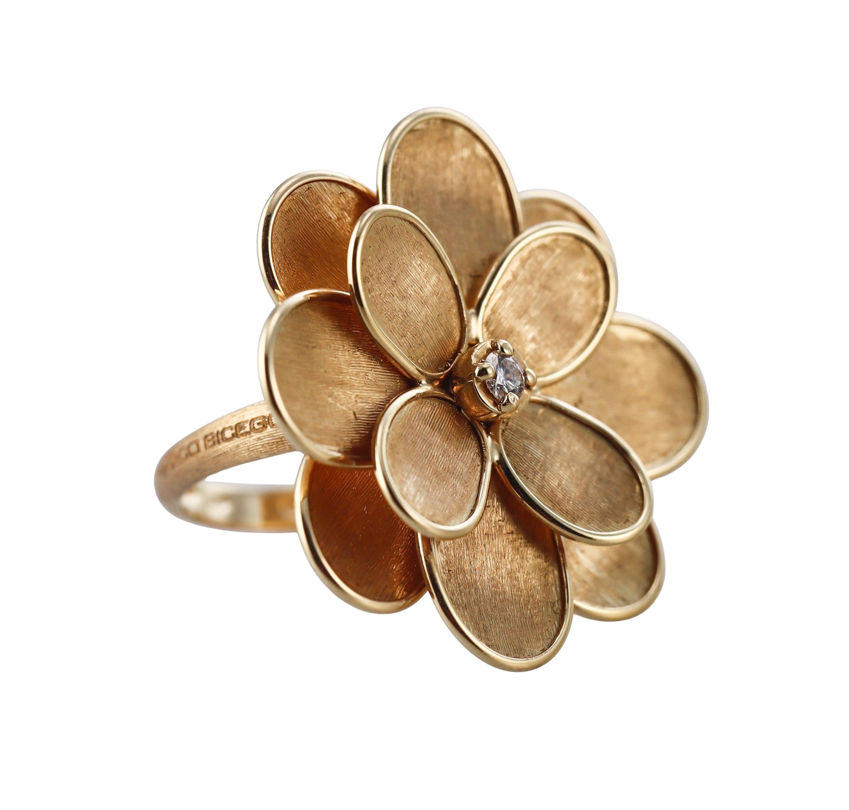 XL Marco Bicego Petali Gold Diamond Flower Ring