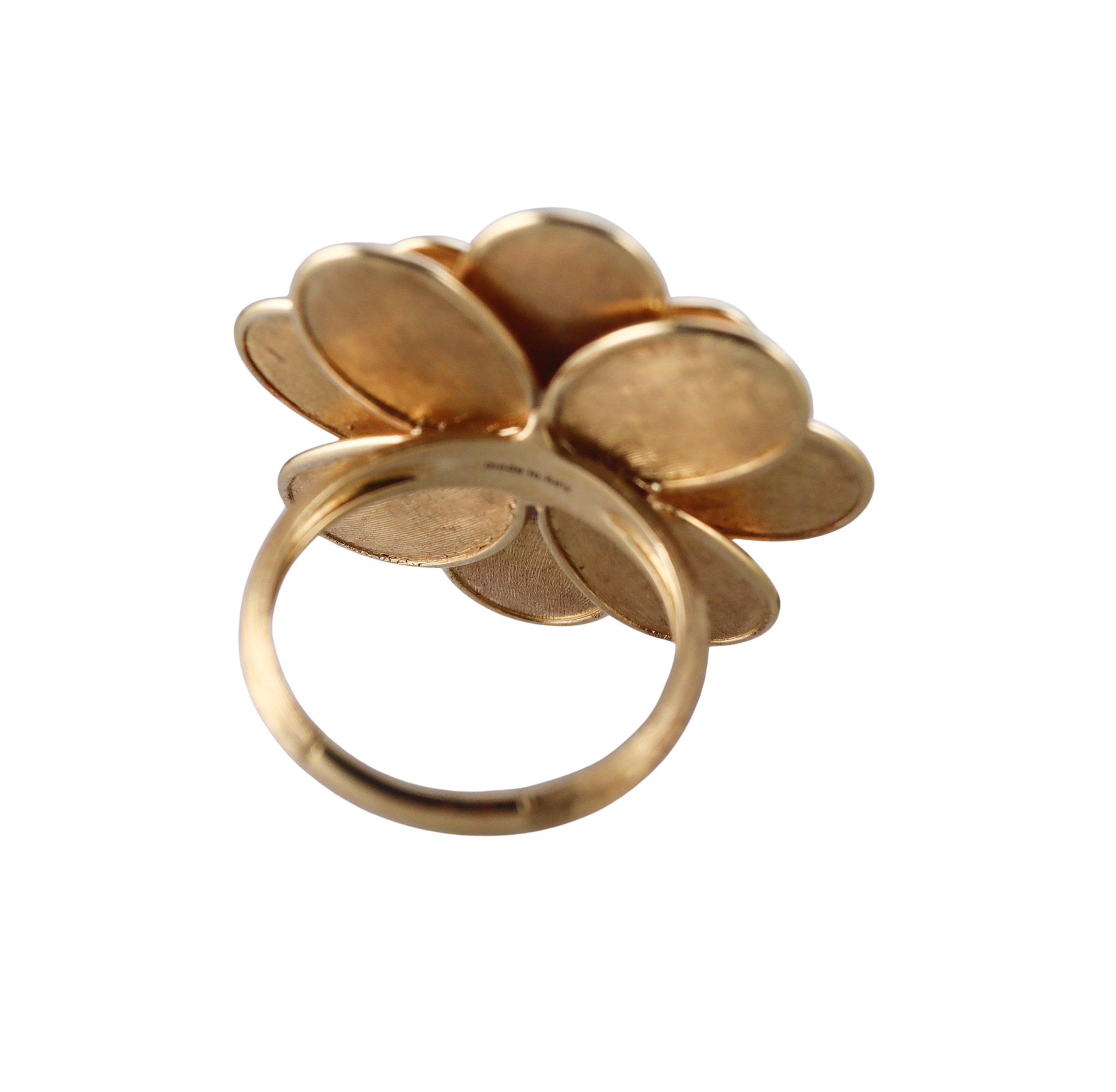 XL Marco Bicego Petali Gold Diamond Flower Ring