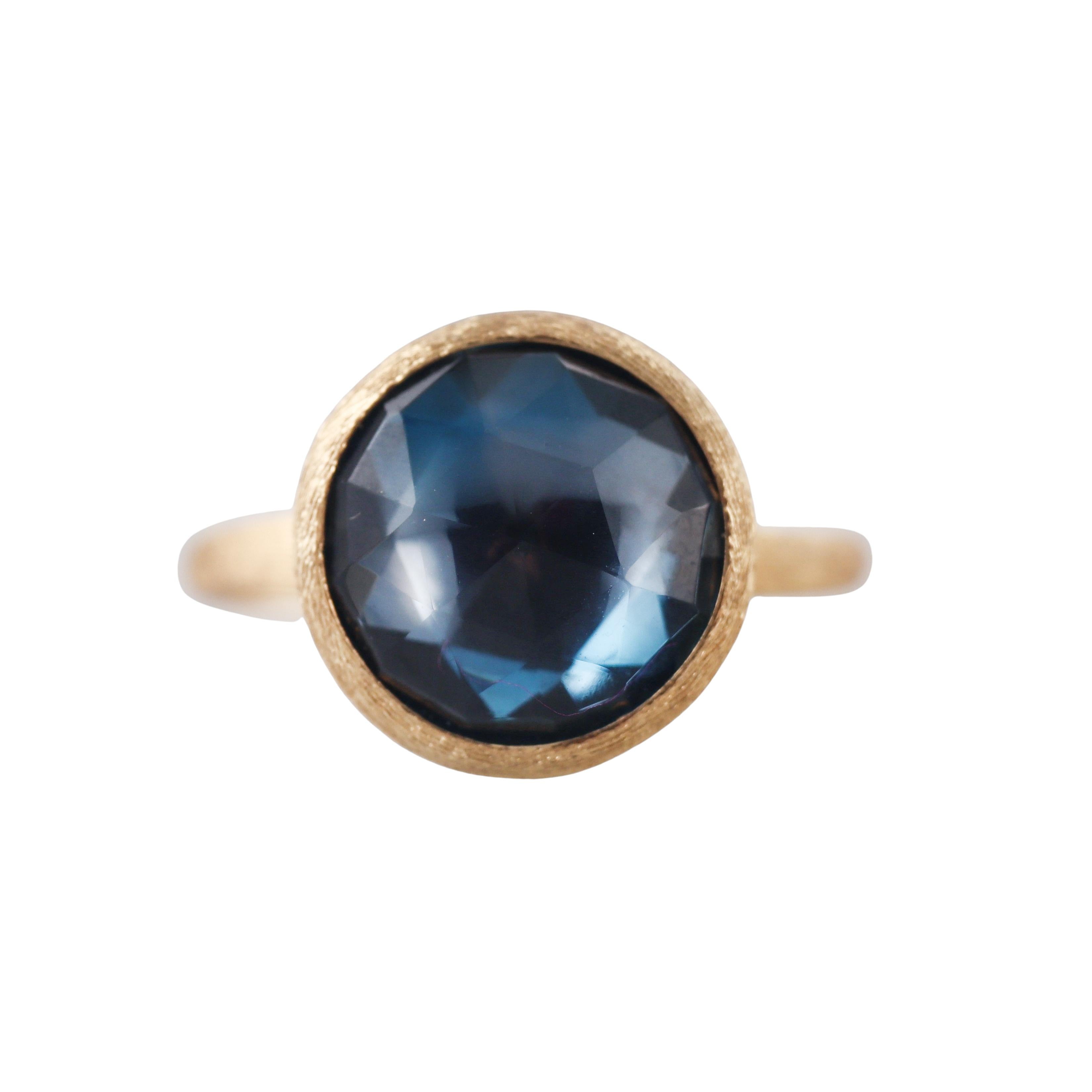 Marco Bicego Jaipur London Blue Topaz Gold Medium Ring