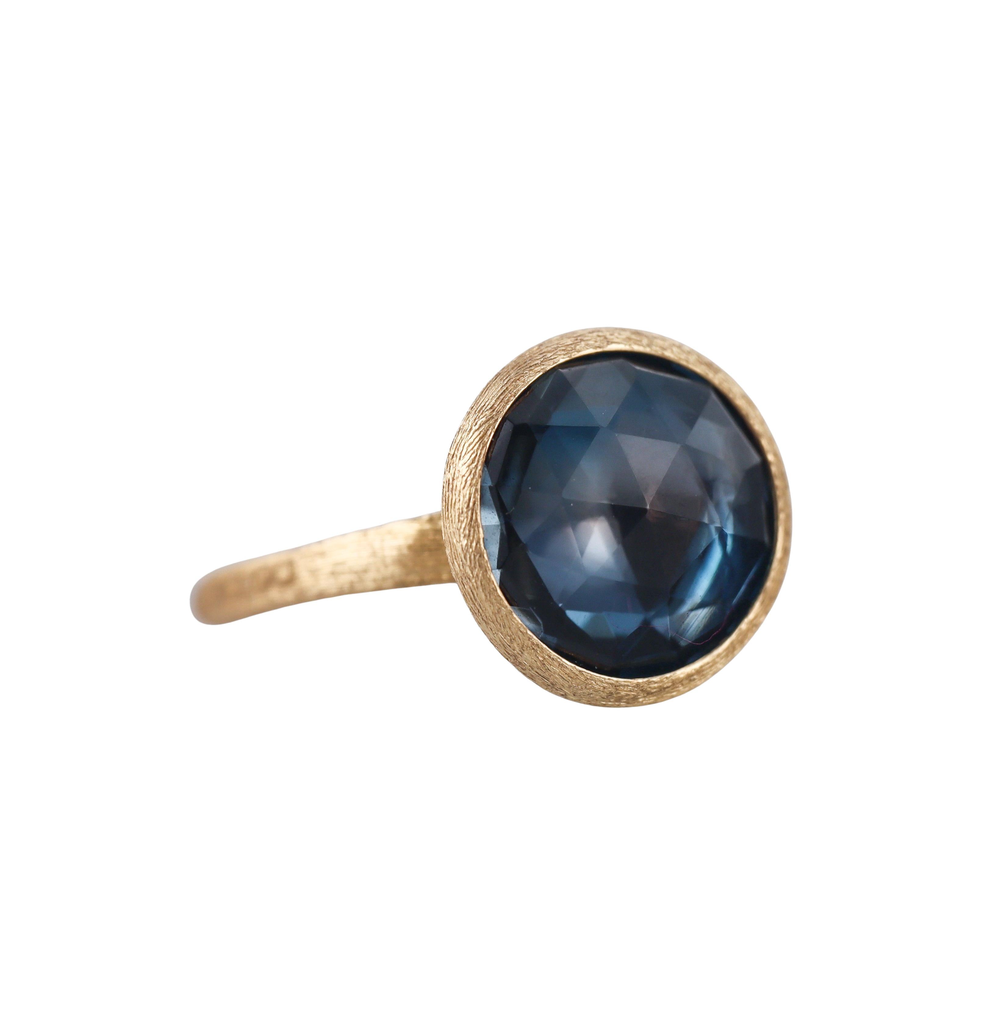 Marco Bicego Jaipur London Blue Topaz Gold Medium Ring
