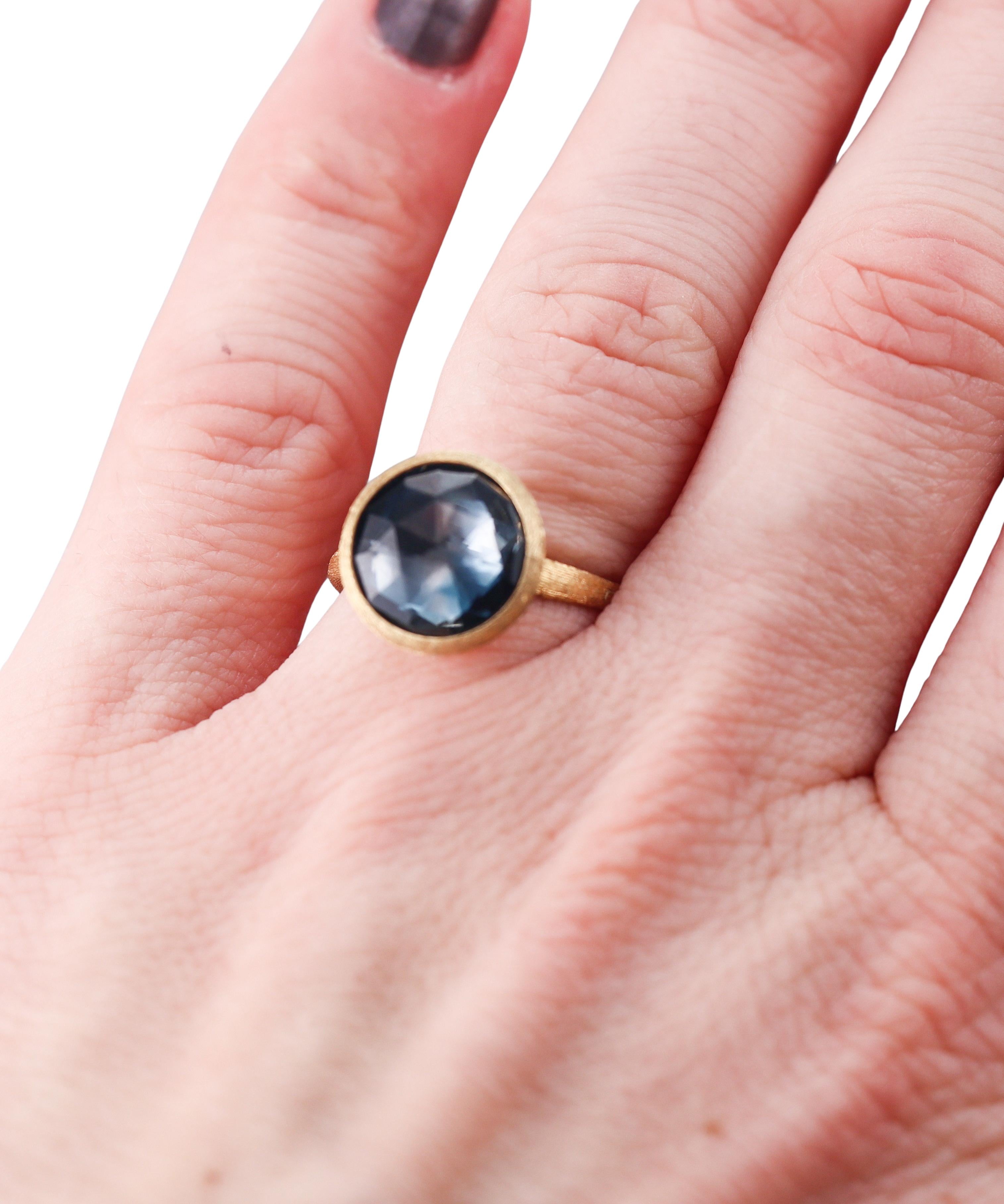 Marco Bicego Jaipur London Blue Topaz Gold Medium Ring