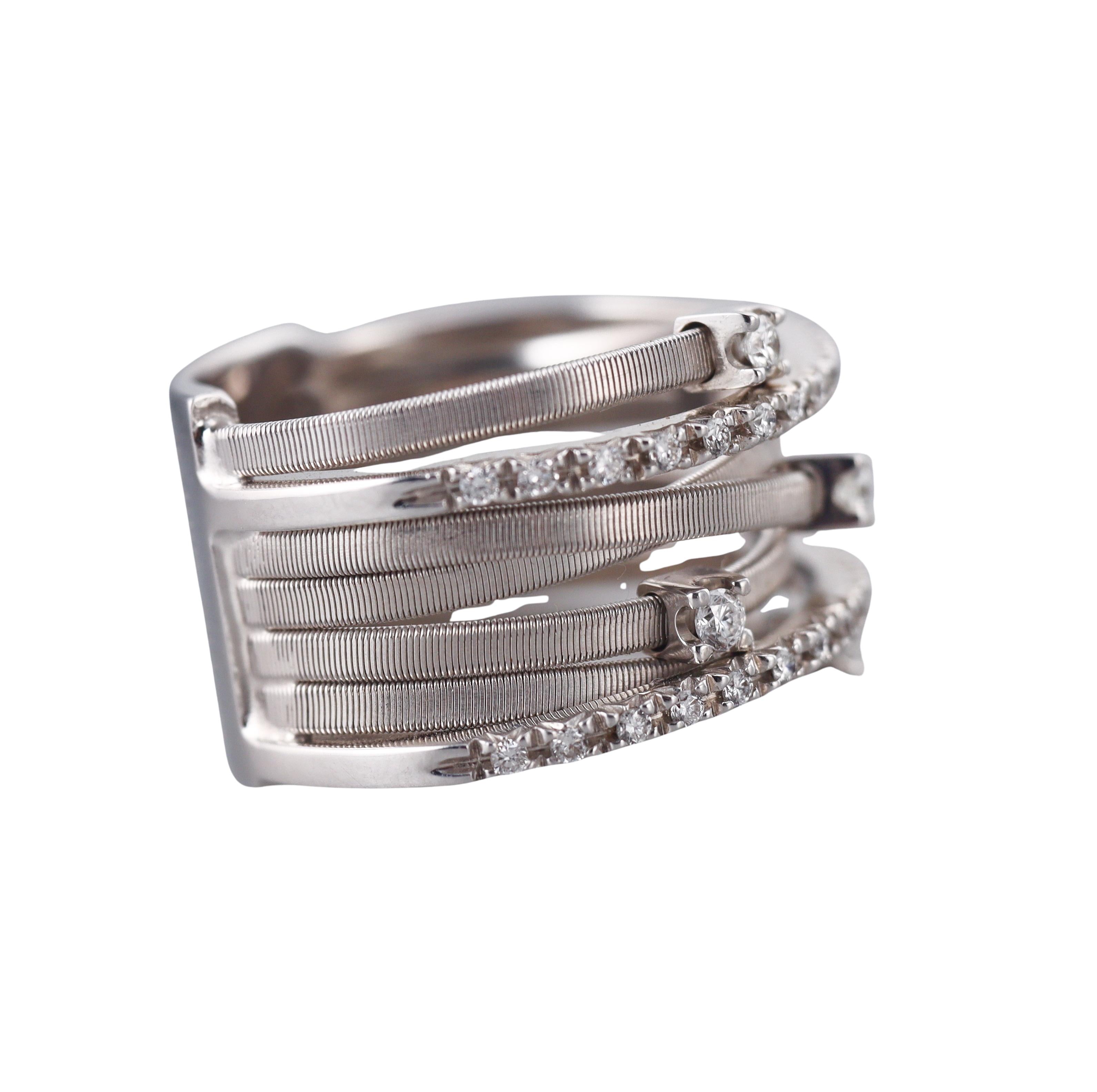 Marco Bicego Goa Diamond Gold Seven Row Ring