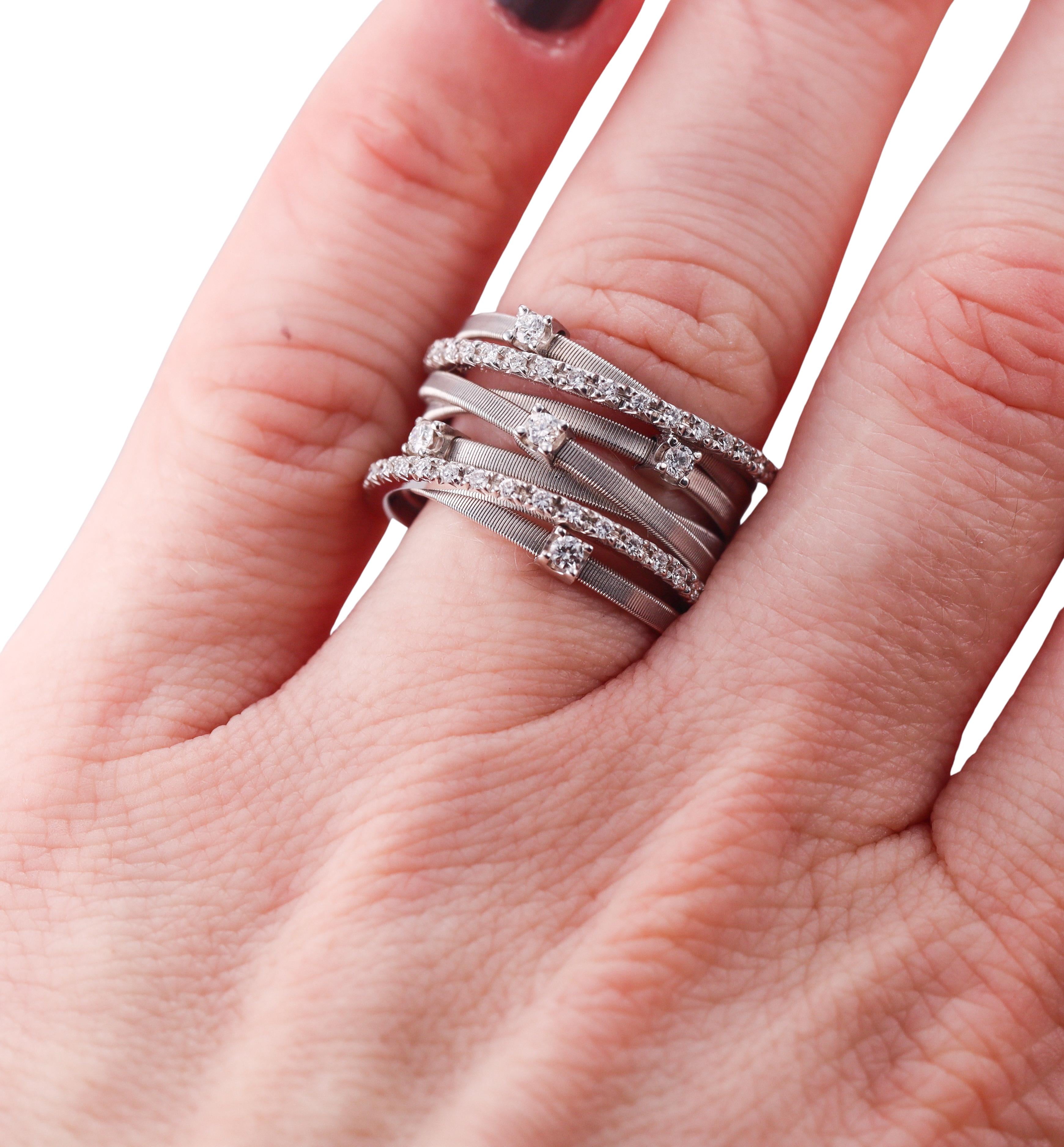 Marco Bicego Goa Diamond Gold Seven Row Ring