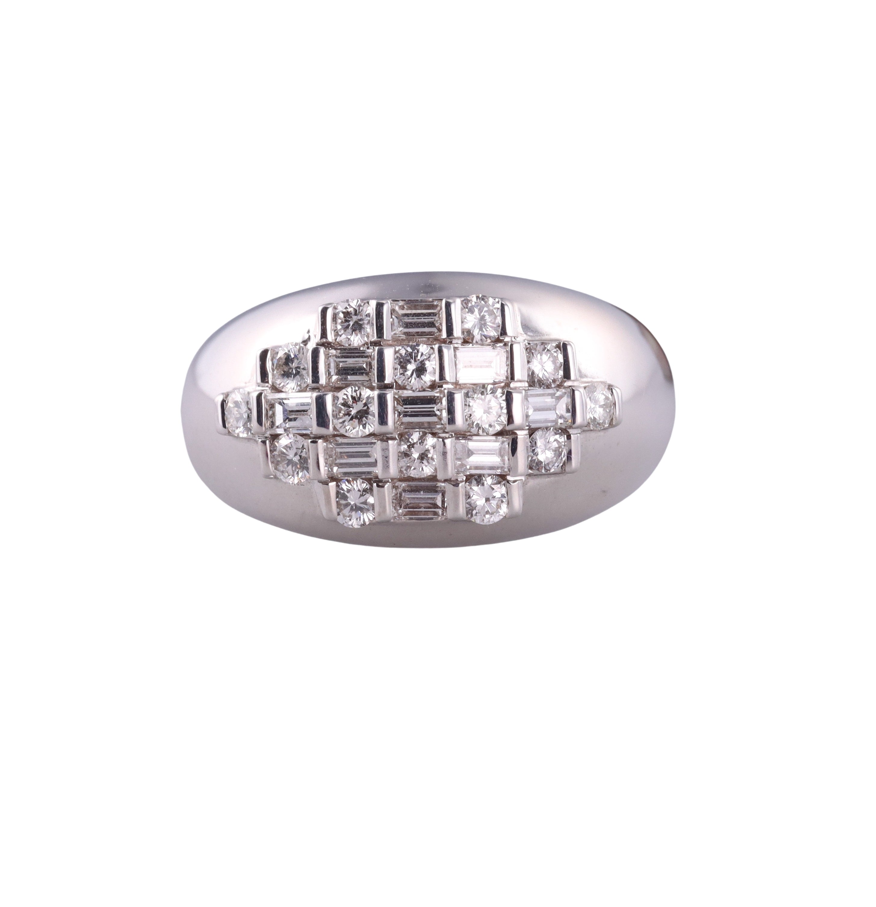 Damiani 18k Gold Diamond Dome Ring