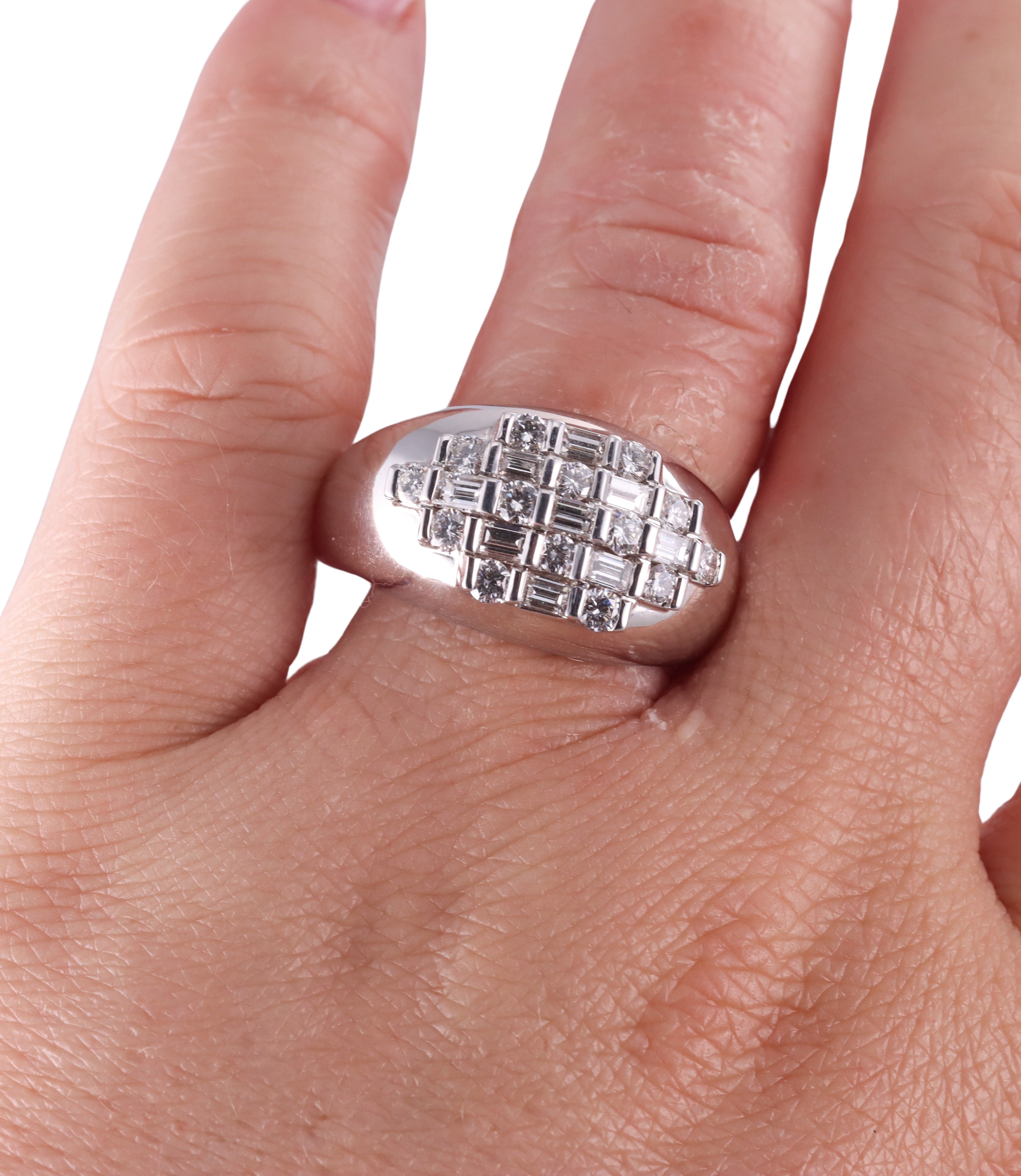 Damiani 18k Gold Diamond Dome Ring