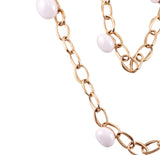 Pomellato Capri 18k Gold White Ceramic Long Chain Necklace