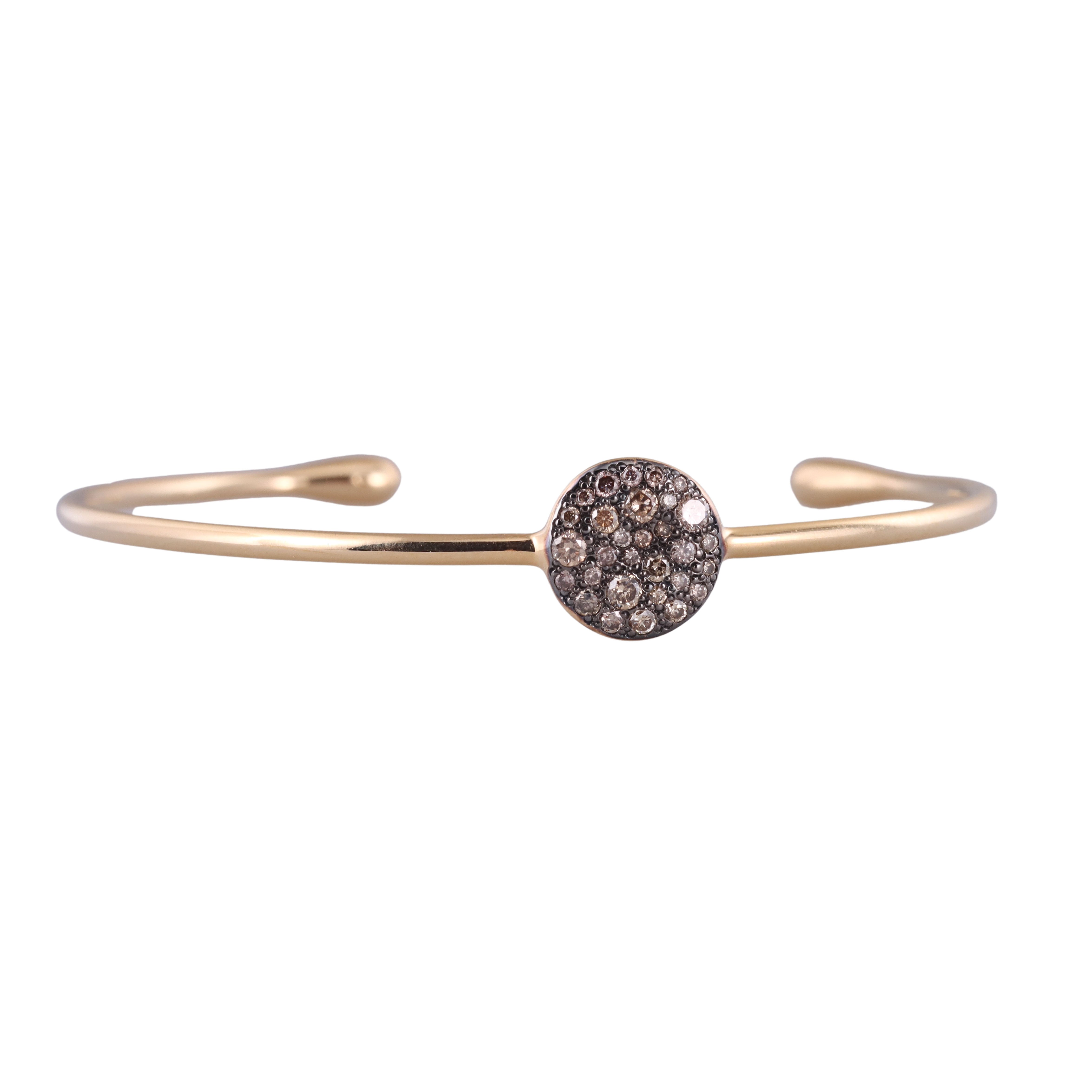 Pomellato Sabbia Fancy Diamond 18k Gold Cuff Bracelet