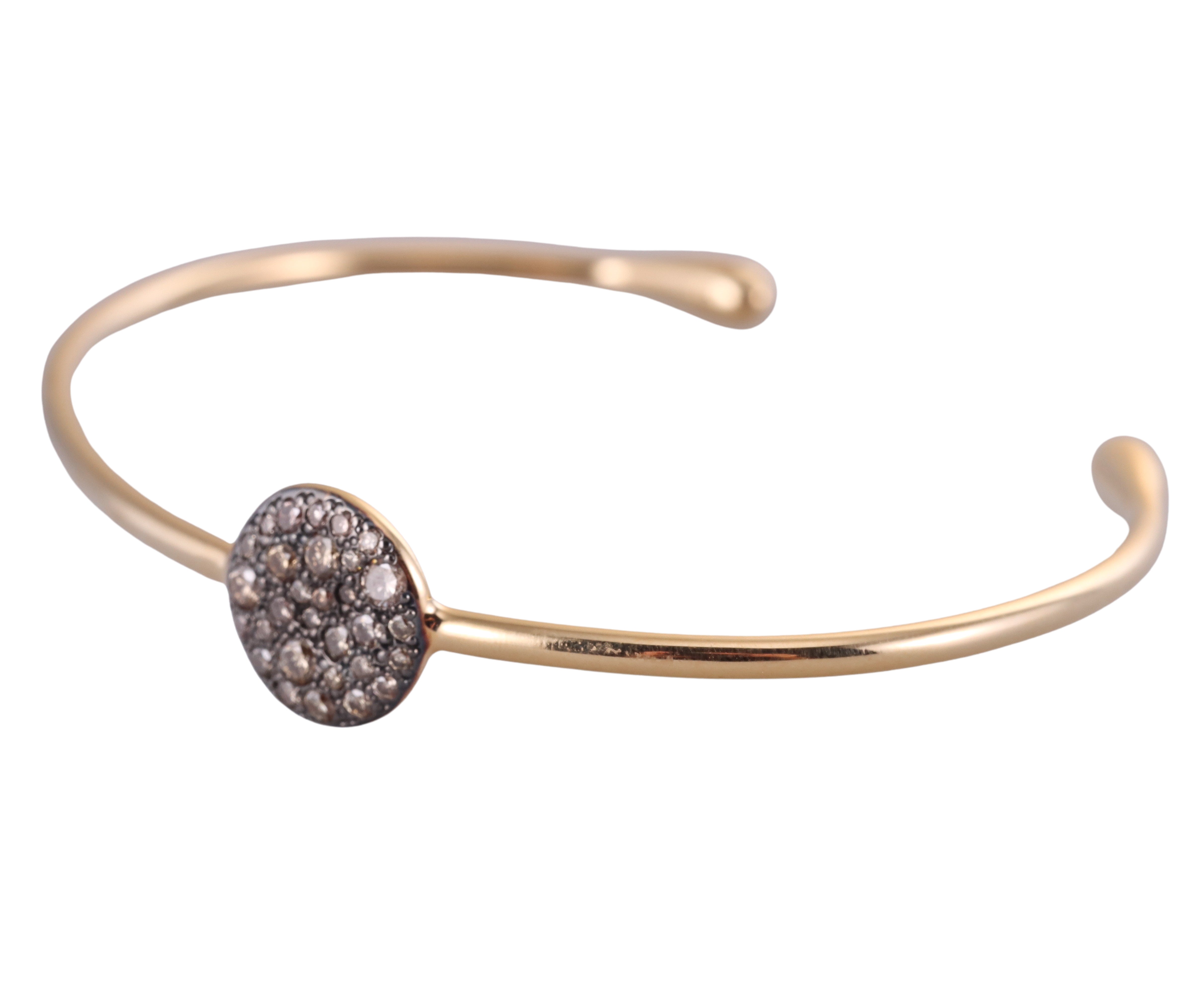 Pomellato Sabbia Fancy Diamond 18k Gold Cuff Bracelet