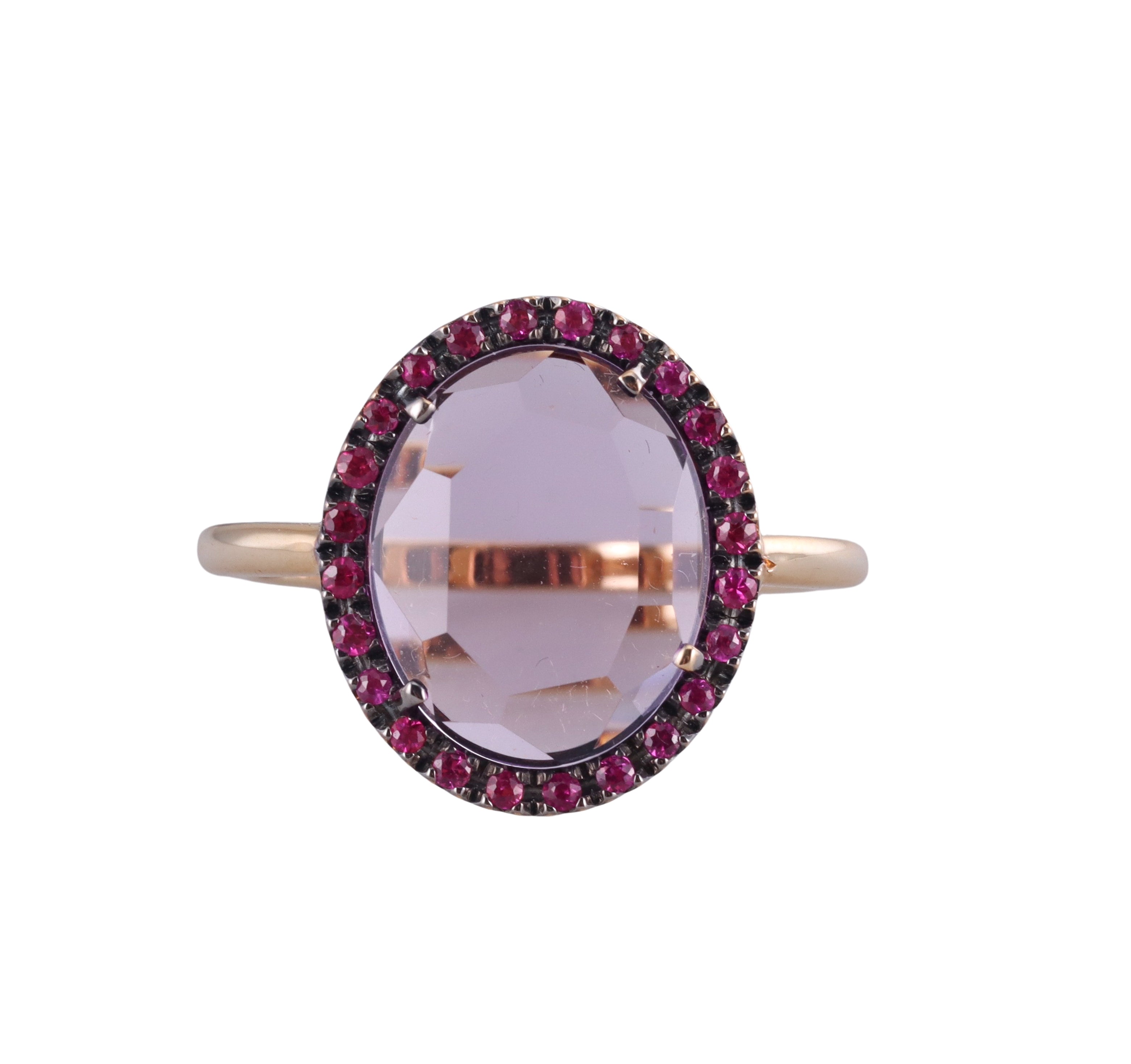 Pomellato 18k Gold Ruby Amethyst Ring