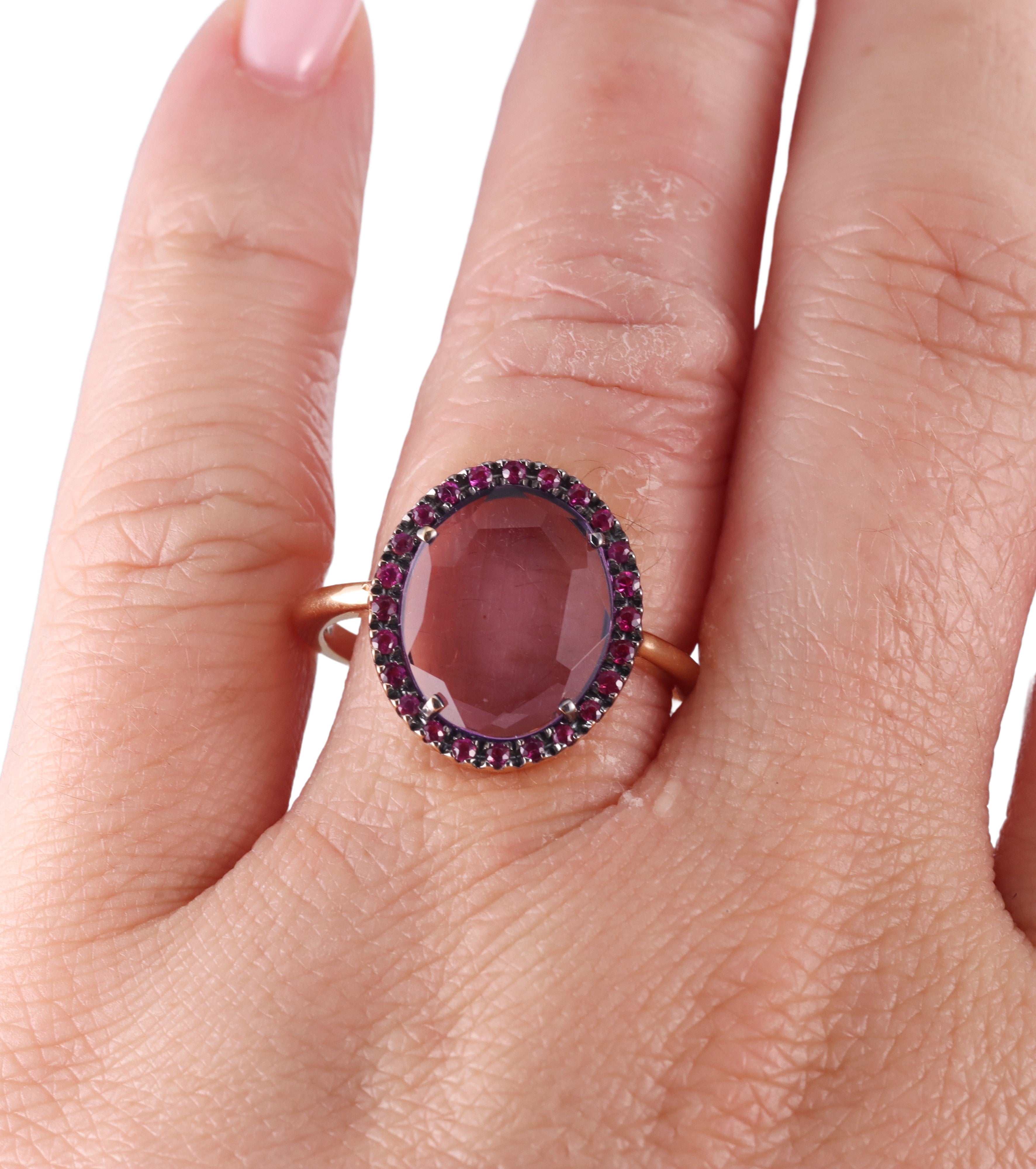Pomellato 18k Gold Ruby Amethyst Ring