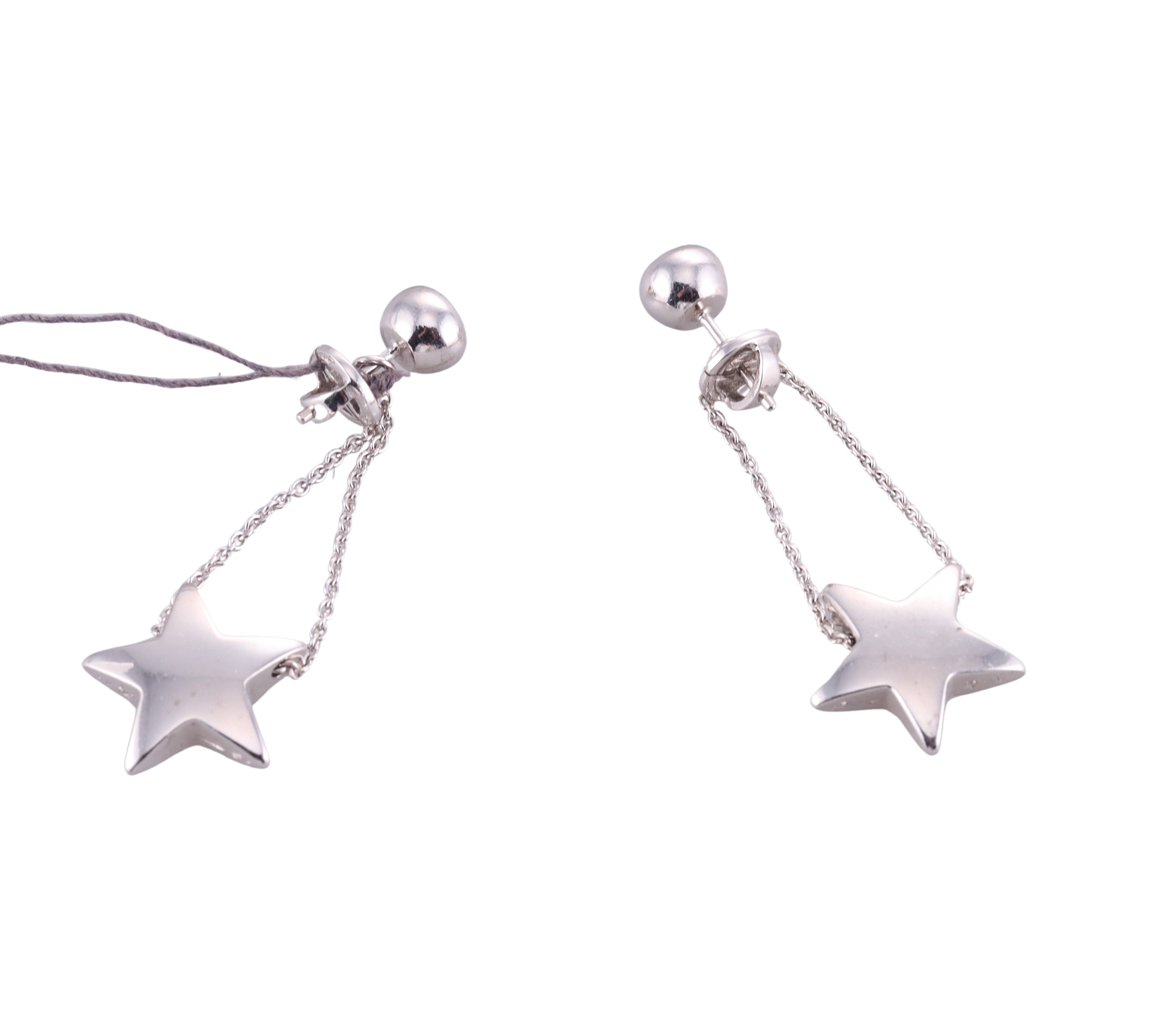 Pomellato 18k Gold Diamond Citrine Star Earrings