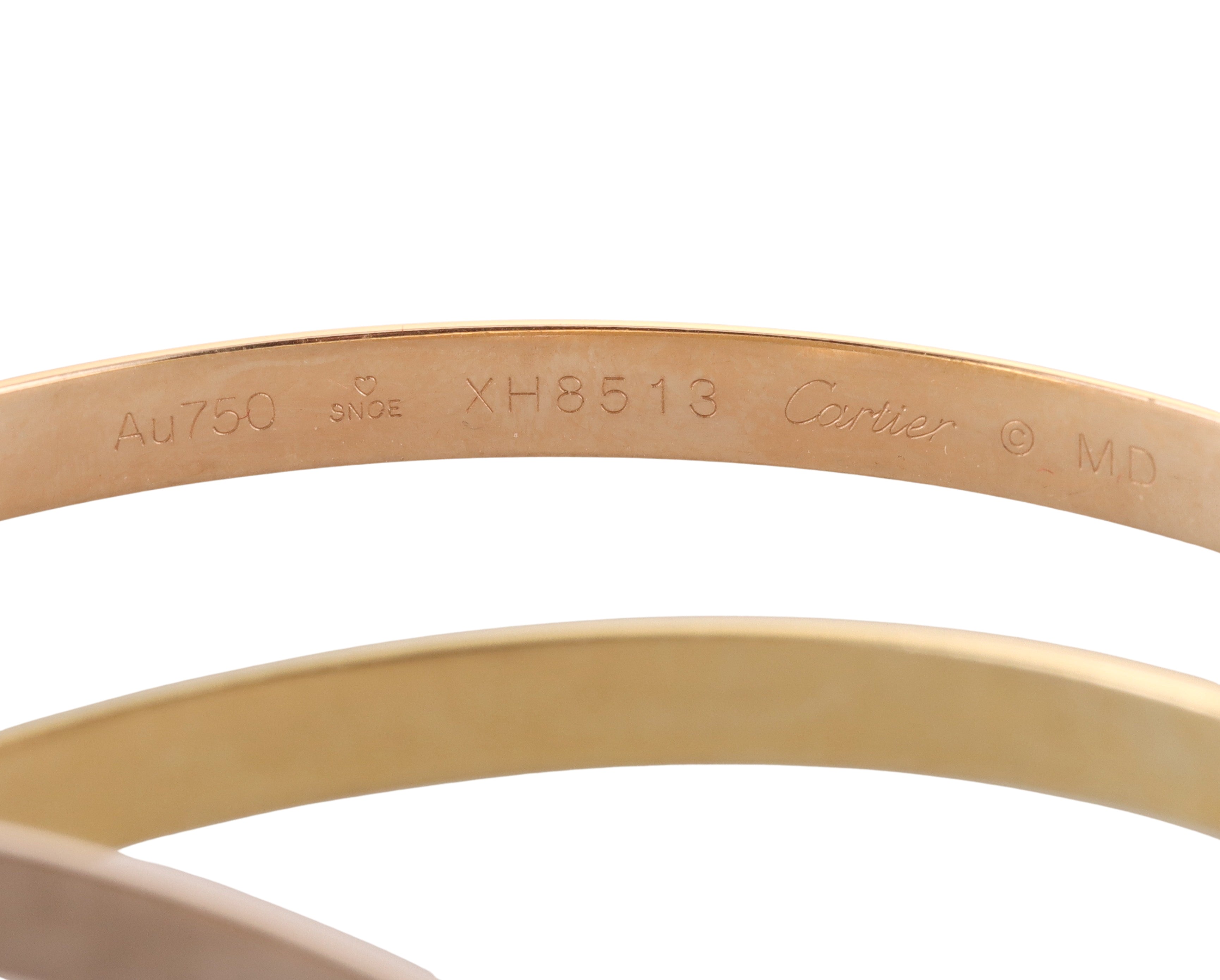 Cartier Trinity 18k Gold Rolling Bangle Bracelet