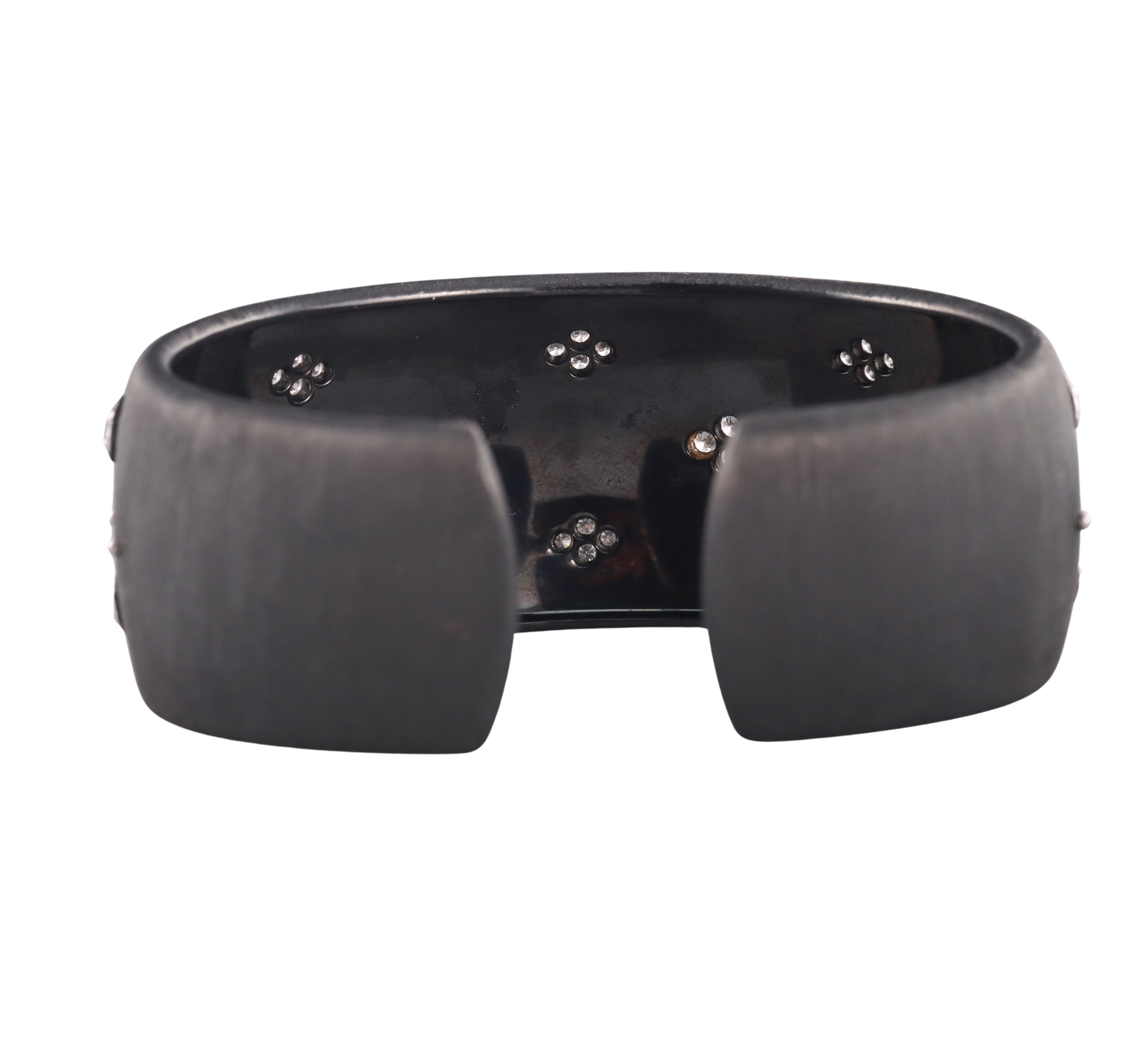 Buccellati Macri AB Diamond Blackened Gold Cuff Bracelet