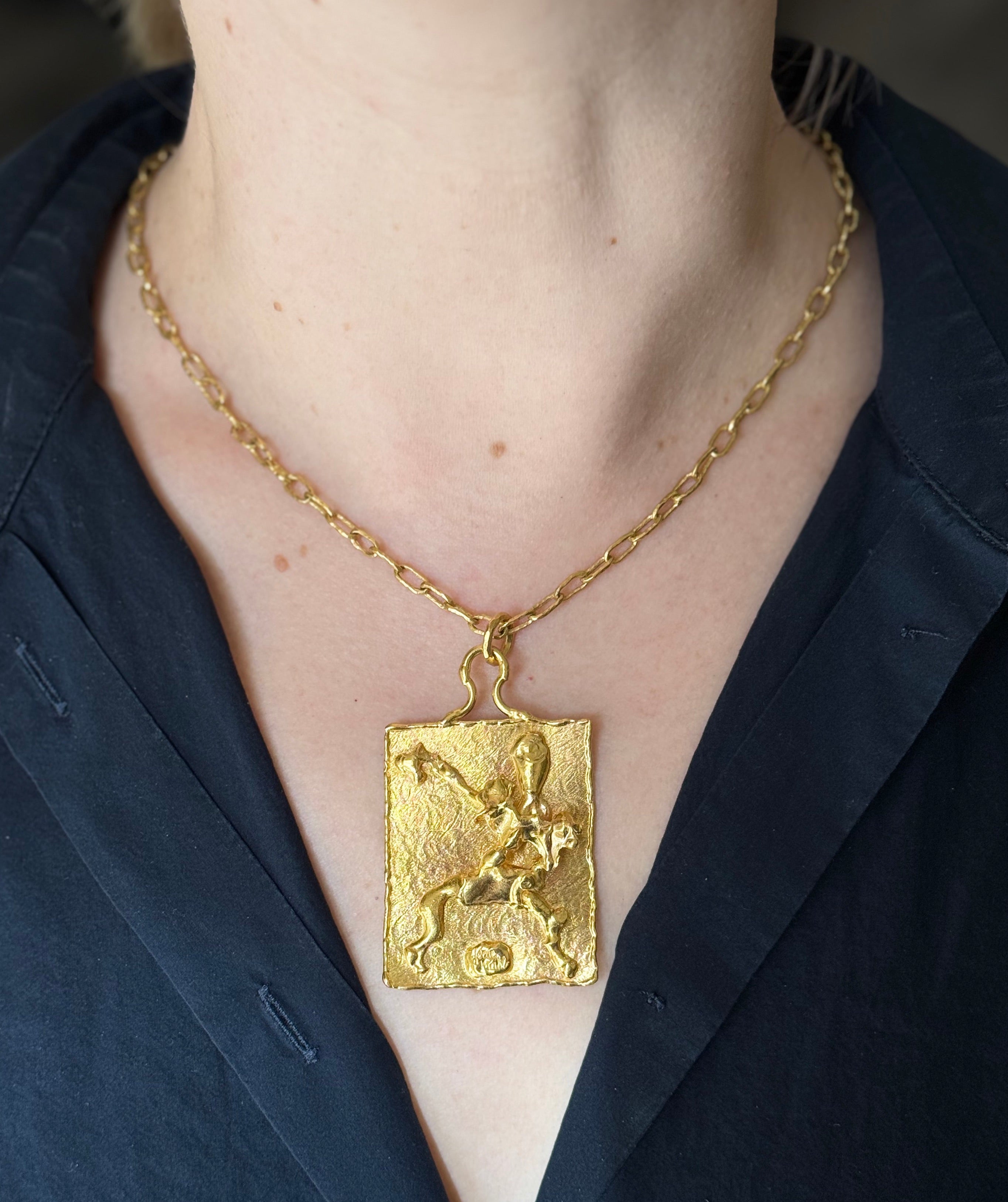 Jean Mahie 22k Gold Pendant