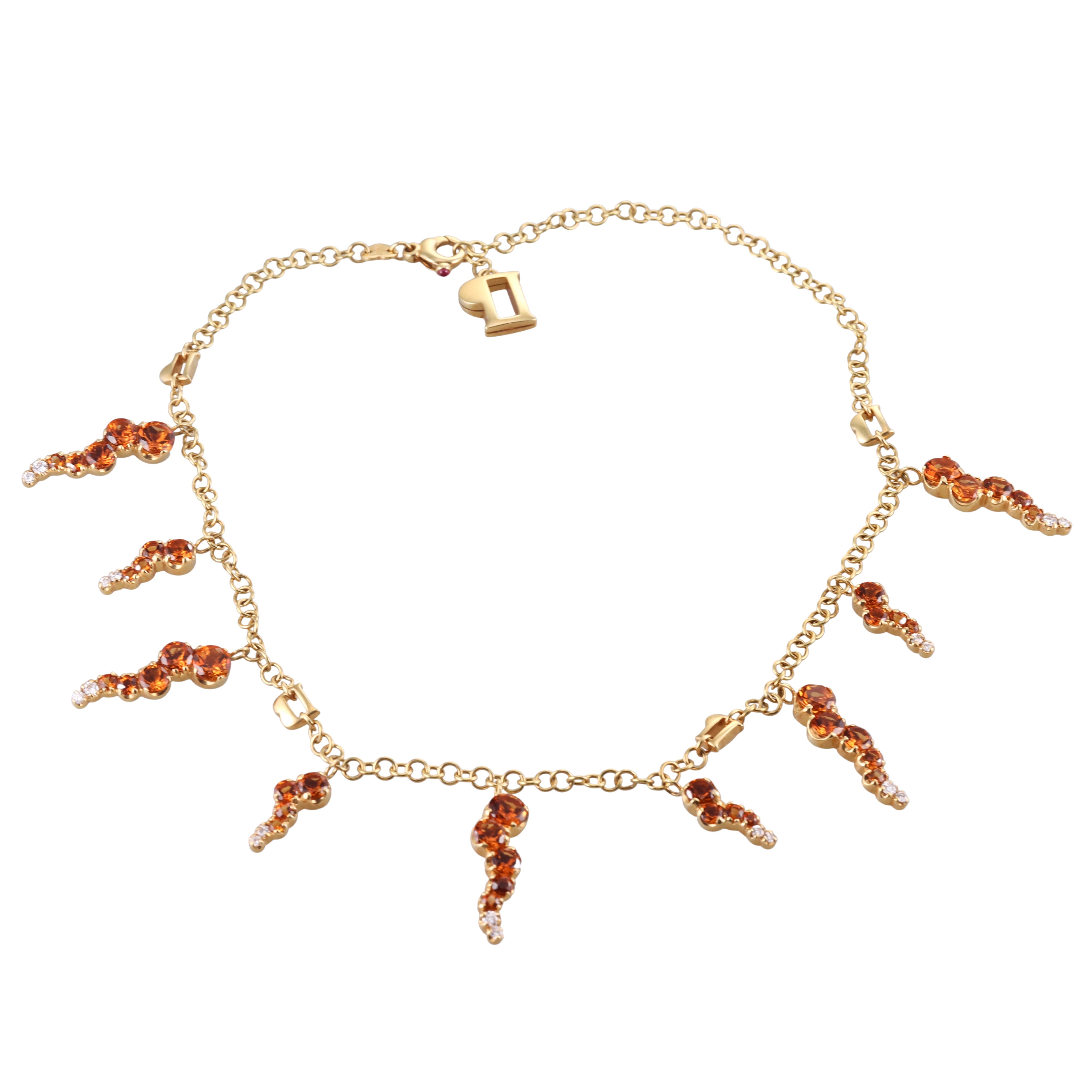 Pasquale Bruni 18k Gold Citrine Diamond Necklace