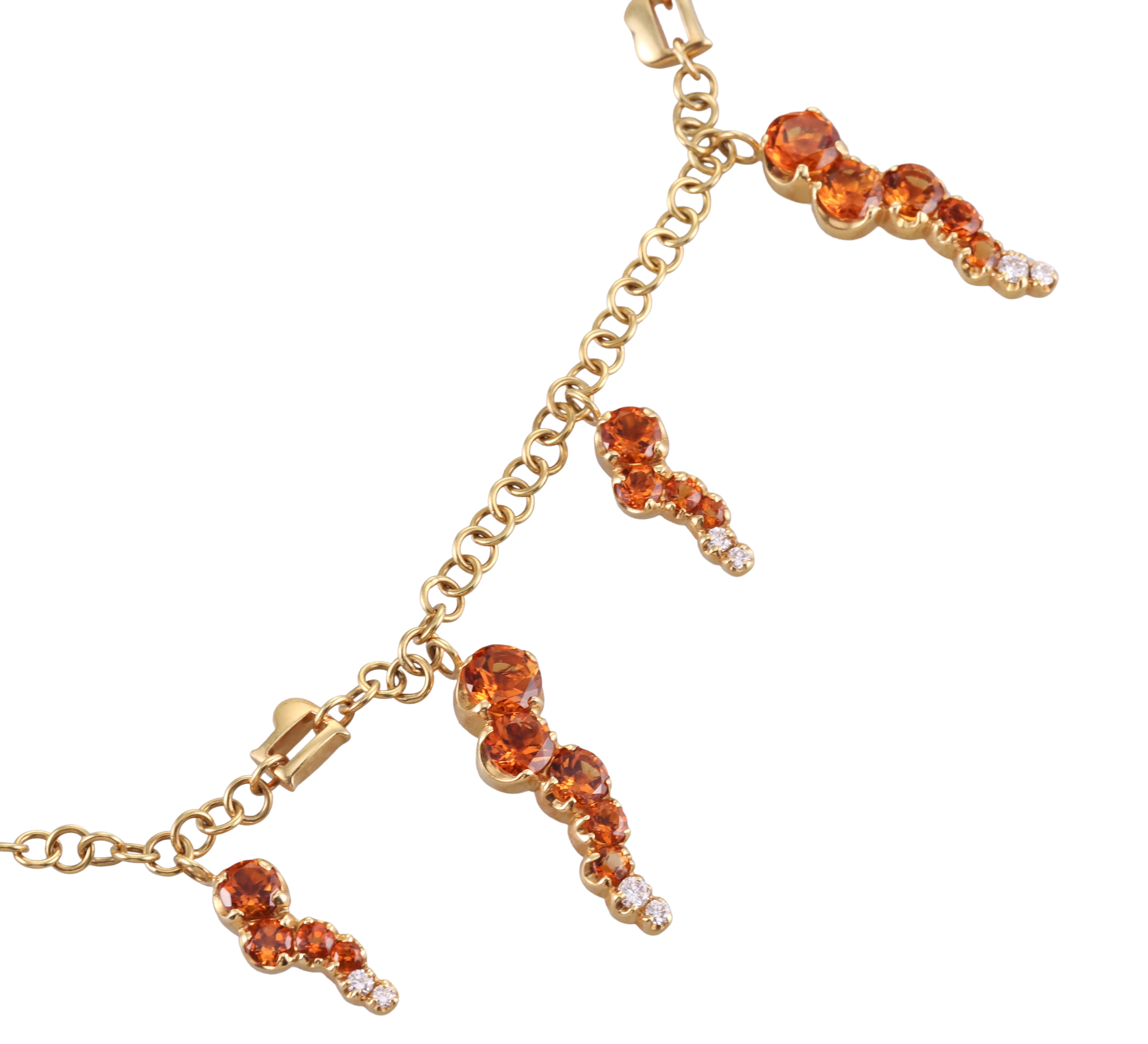Pasquale Bruni 18k Gold Citrine Diamond Necklace
