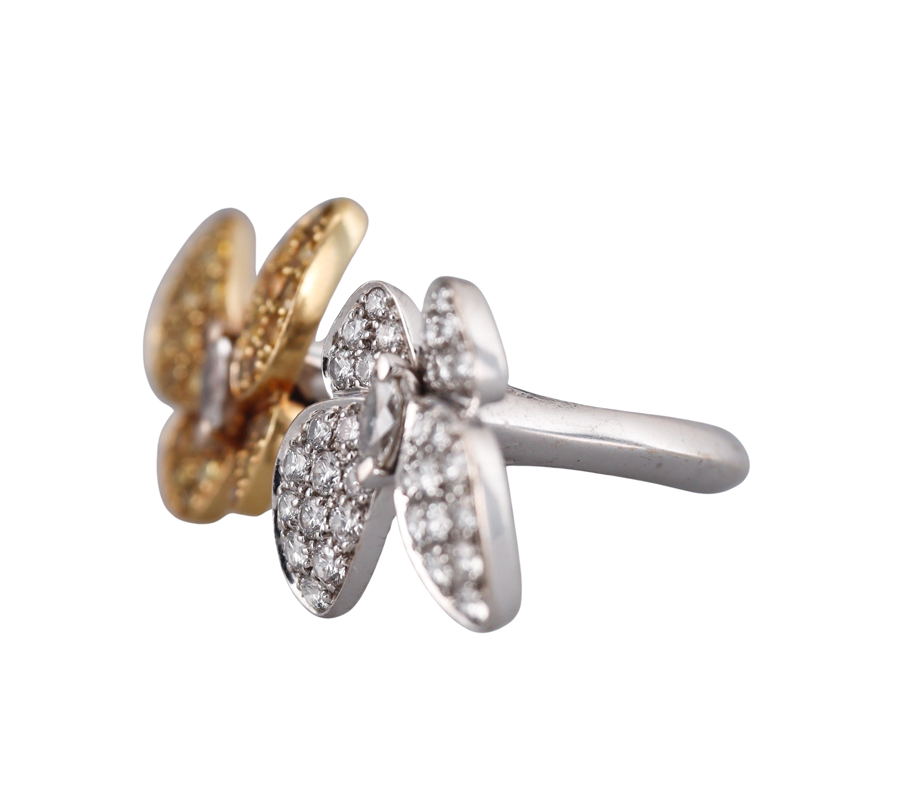 Van Cleef & Arpels Between the Finger Butterfly Diamond Sapphire Gold Ring