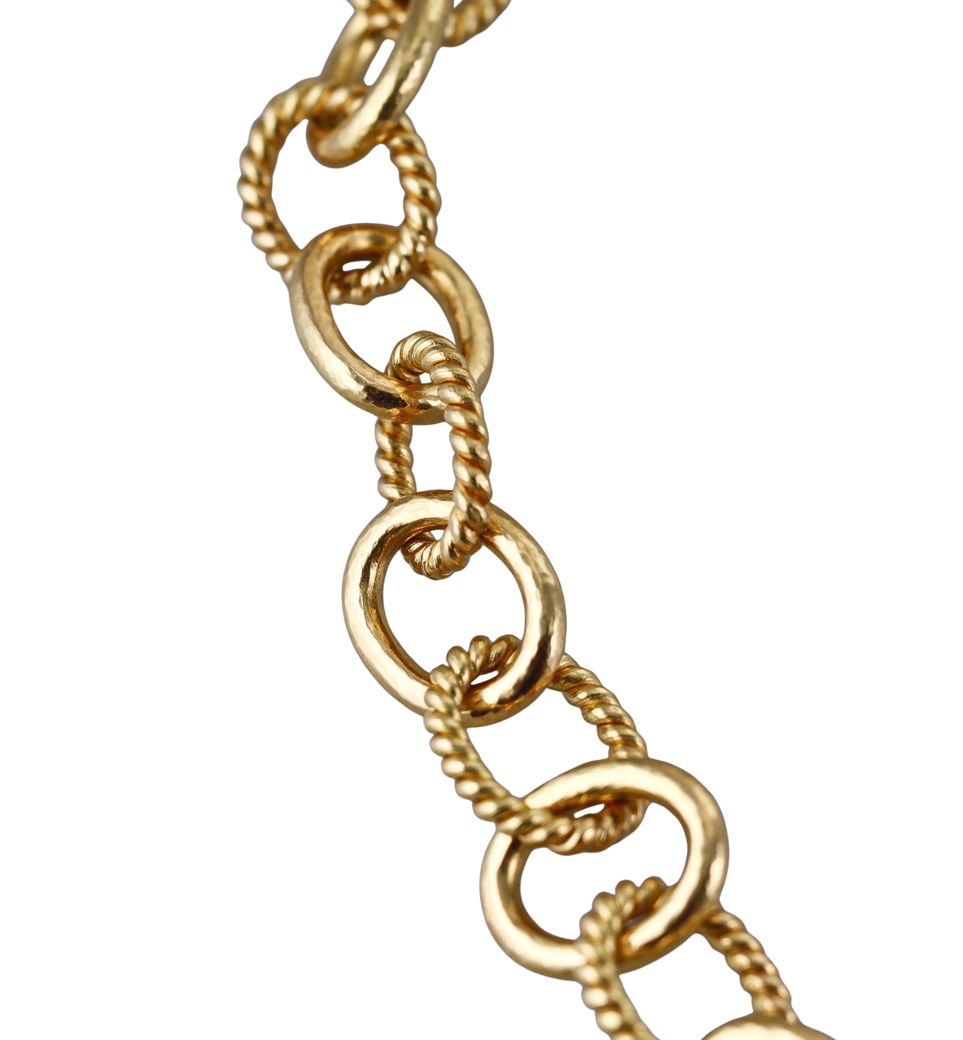 Elizabeth Locke Link Gold Toggle Necklace