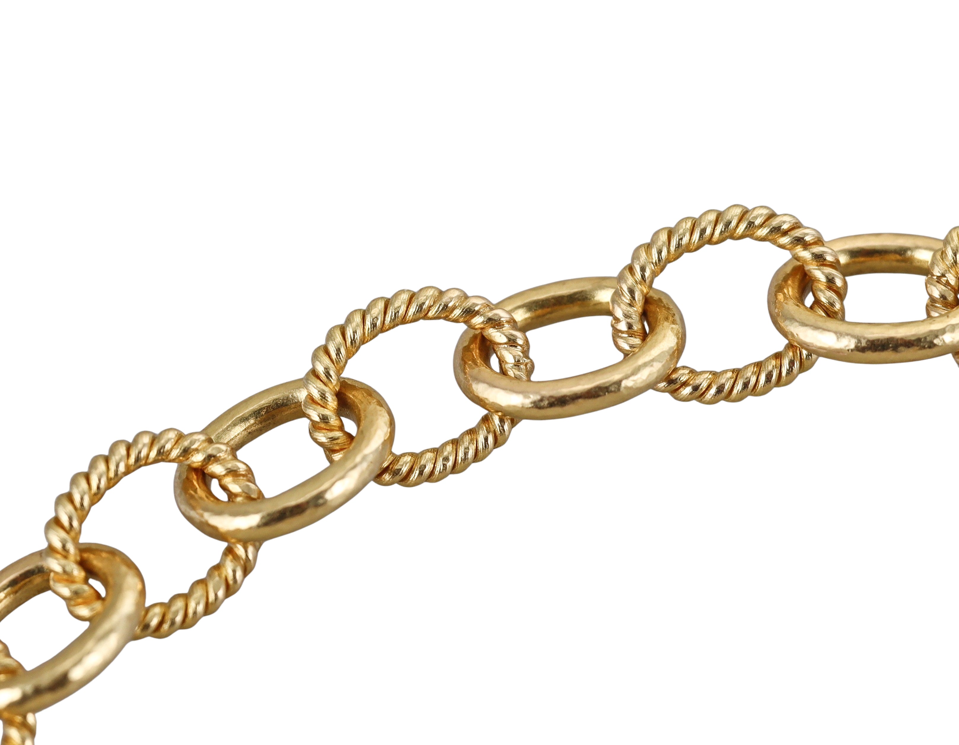 Elizabeth Locke Link Gold Toggle Necklace