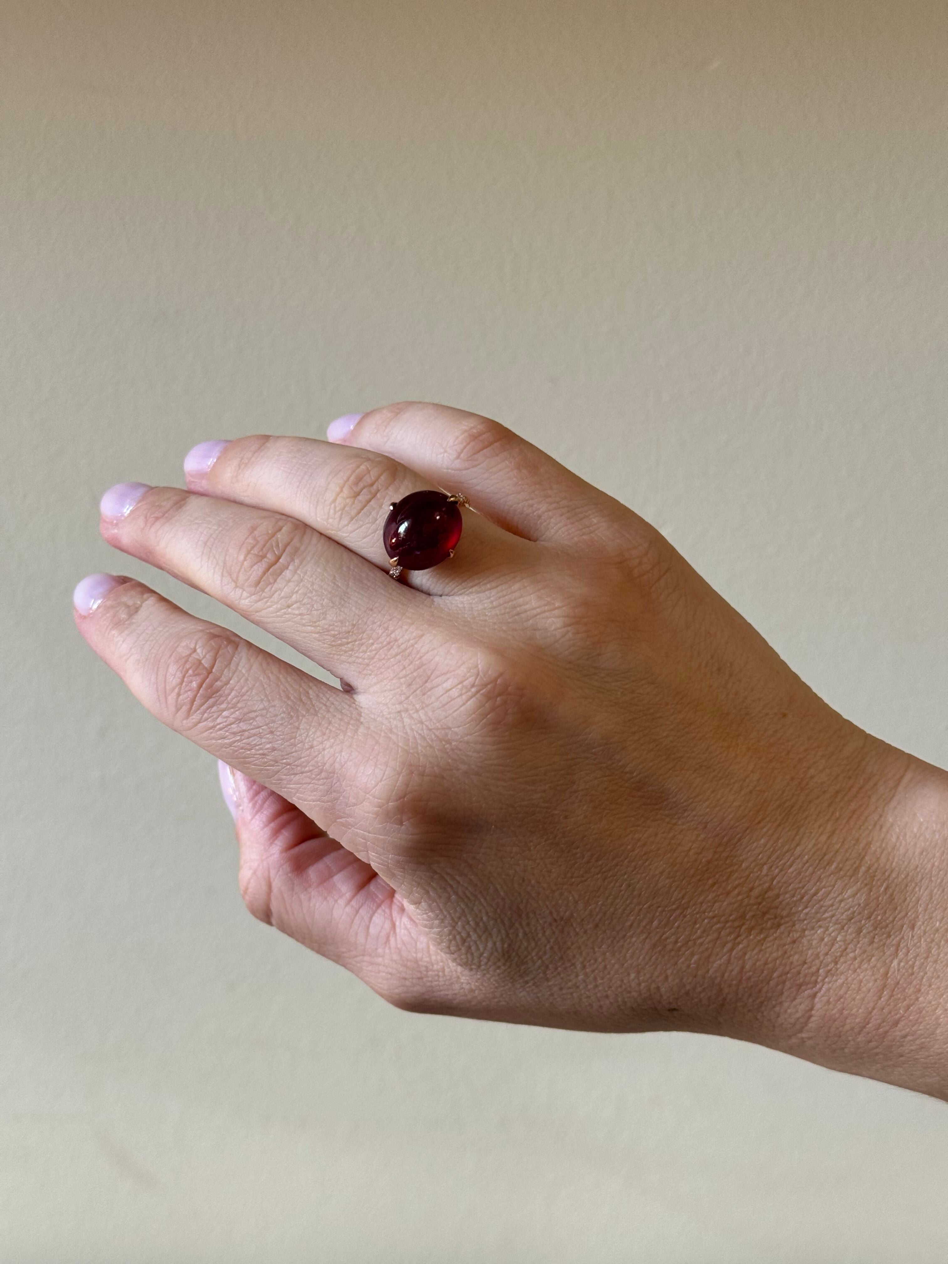 Mimi Milano Happy Prasiolite Pearl Gold Ring