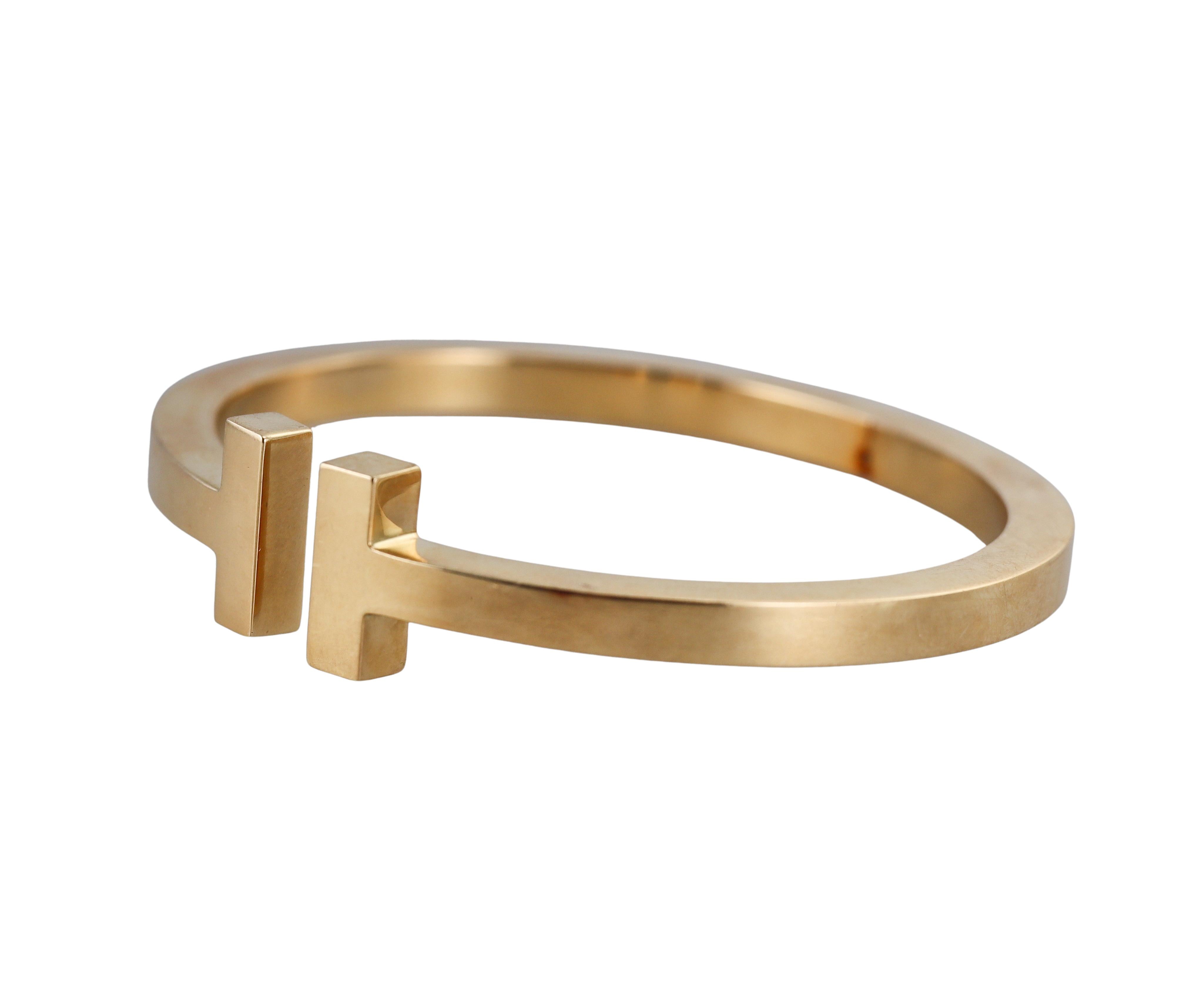 Tiffany & Co T Square Yellow Gold Bracelet