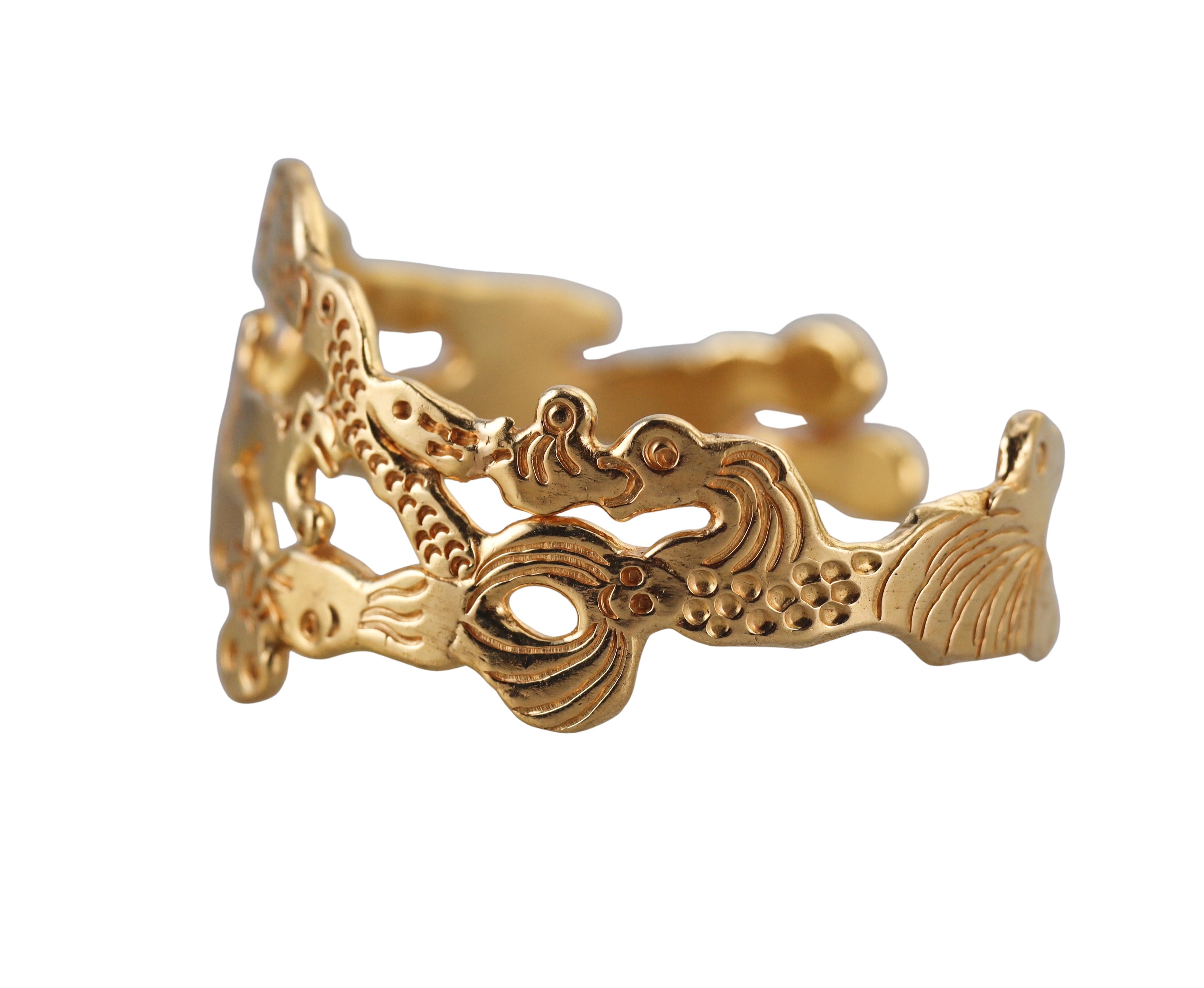 Jean Mahie Charming Monsters Gold Cuff Bracelet