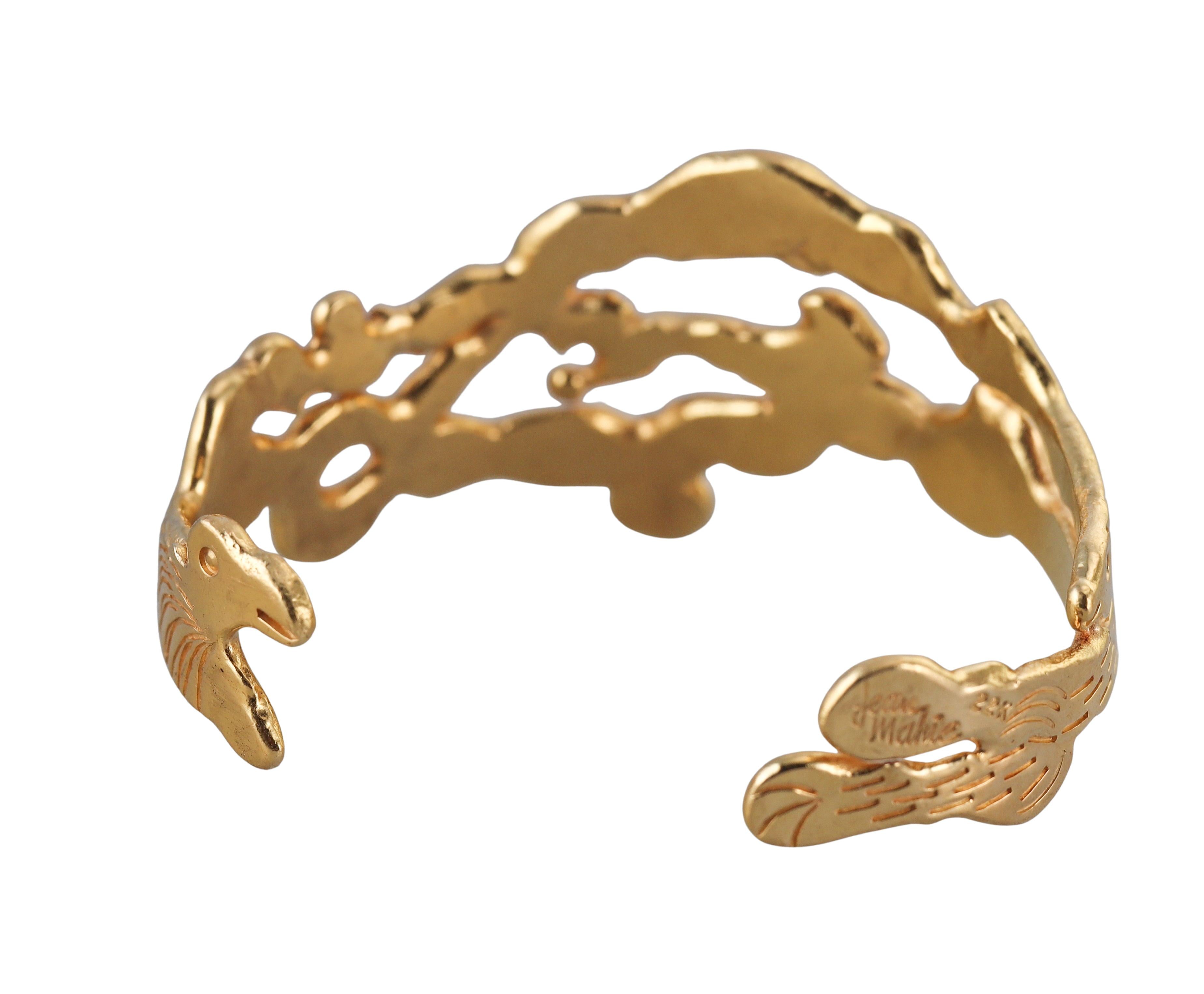 Jean Mahie Charming Monsters Gold Cuff Bracelet