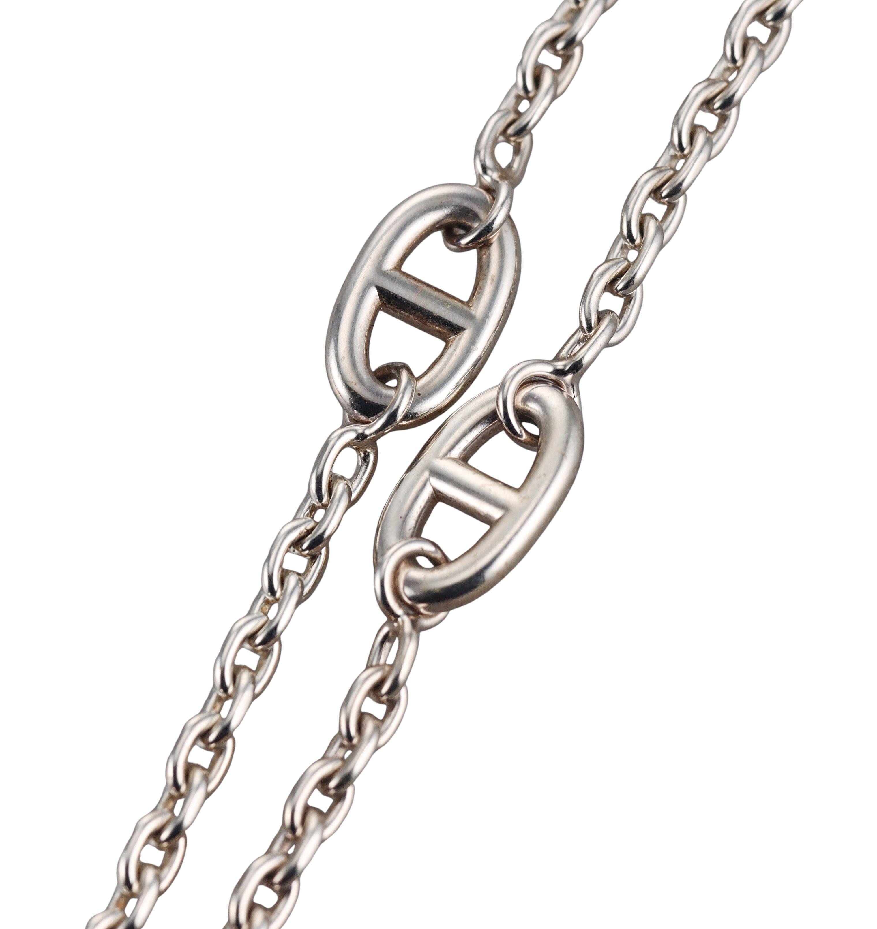 Hermes Farandole 120cm Silver Long Necklace