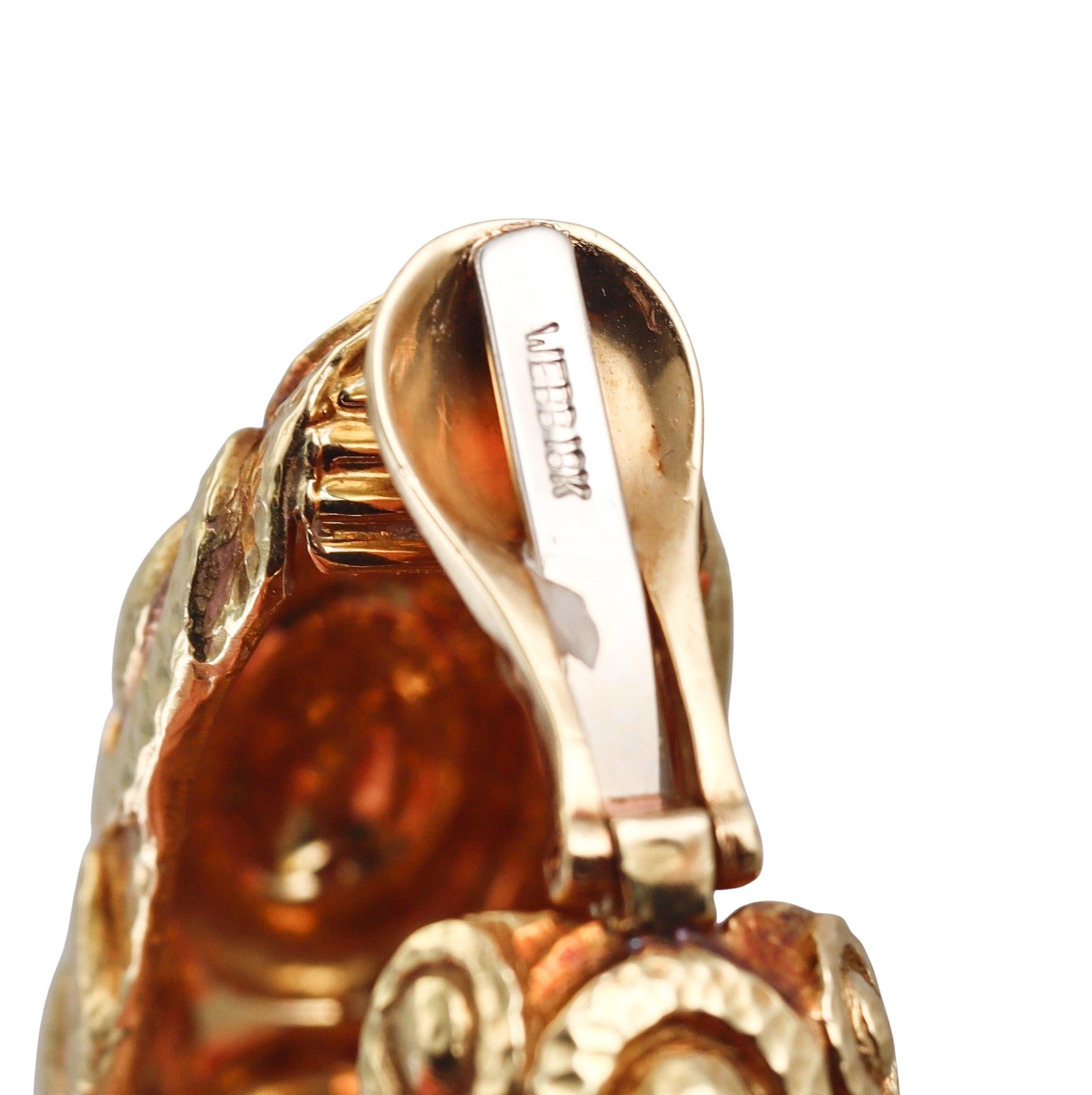 David Webb Vintage Gold Hoop Earrings