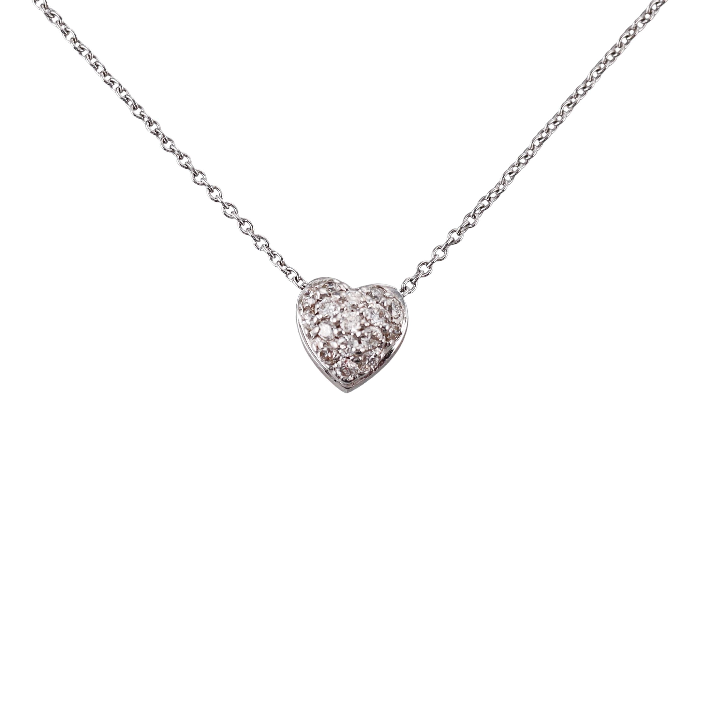 Roberto Coin Tiny Treasures Puffed Heart Diamond Necklace