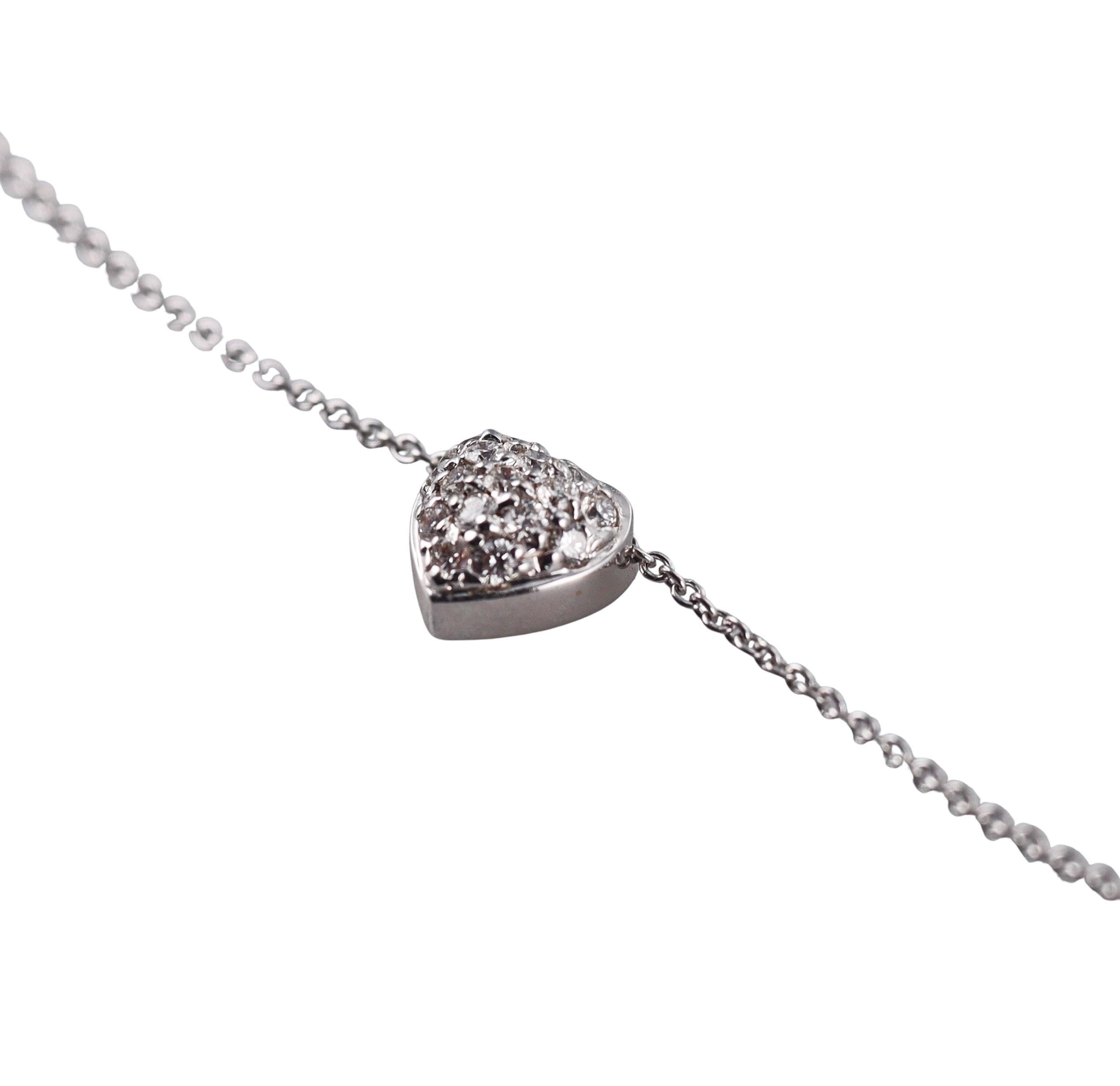 Roberto Coin Tiny Treasures Puffed Heart Diamond Necklace