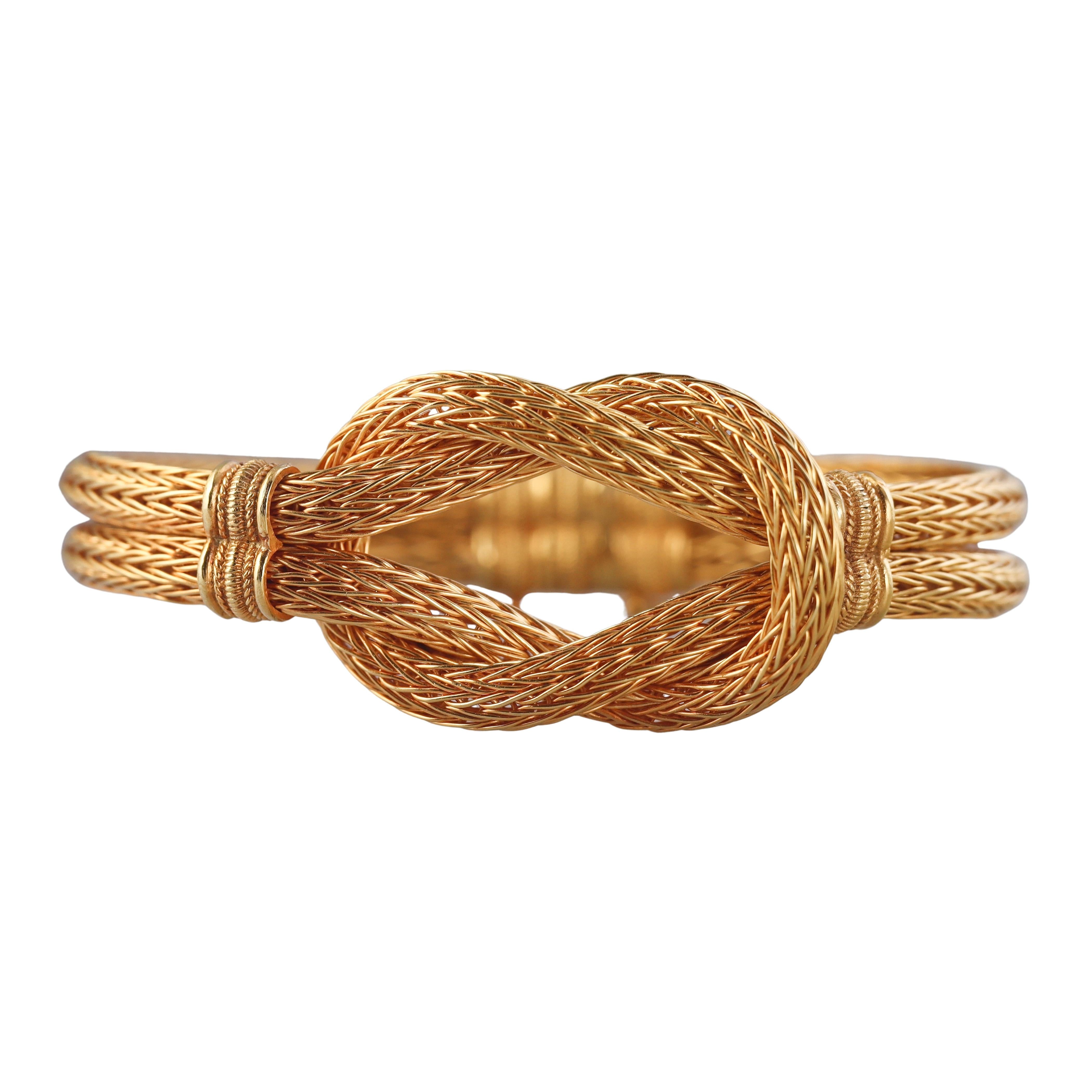 Lalaounis Greece Hercules Knot Gold Bracelet