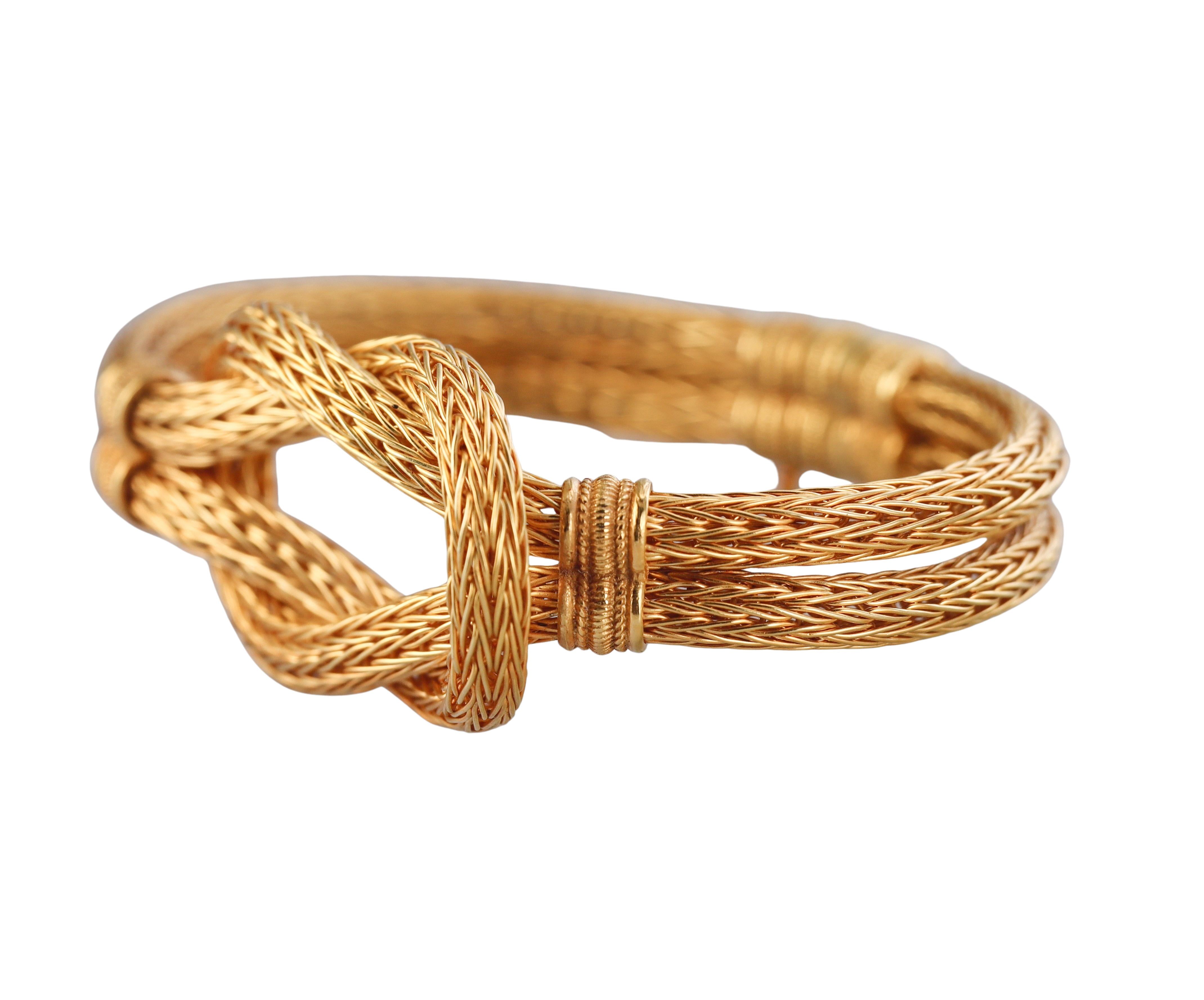 Lalaounis Greece Hercules Knot Gold Bracelet