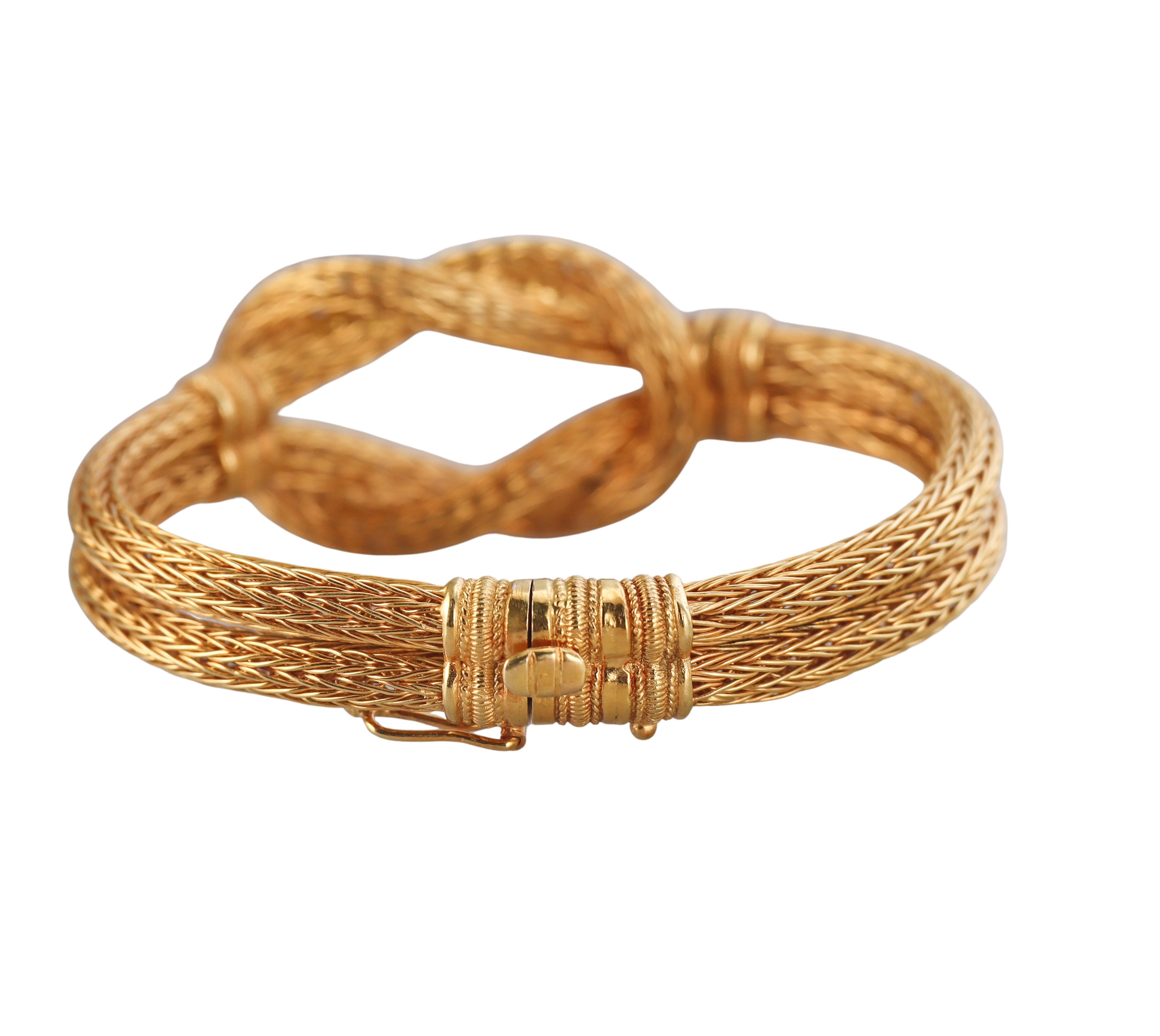 Lalaounis Greece Hercules Knot Gold Bracelet