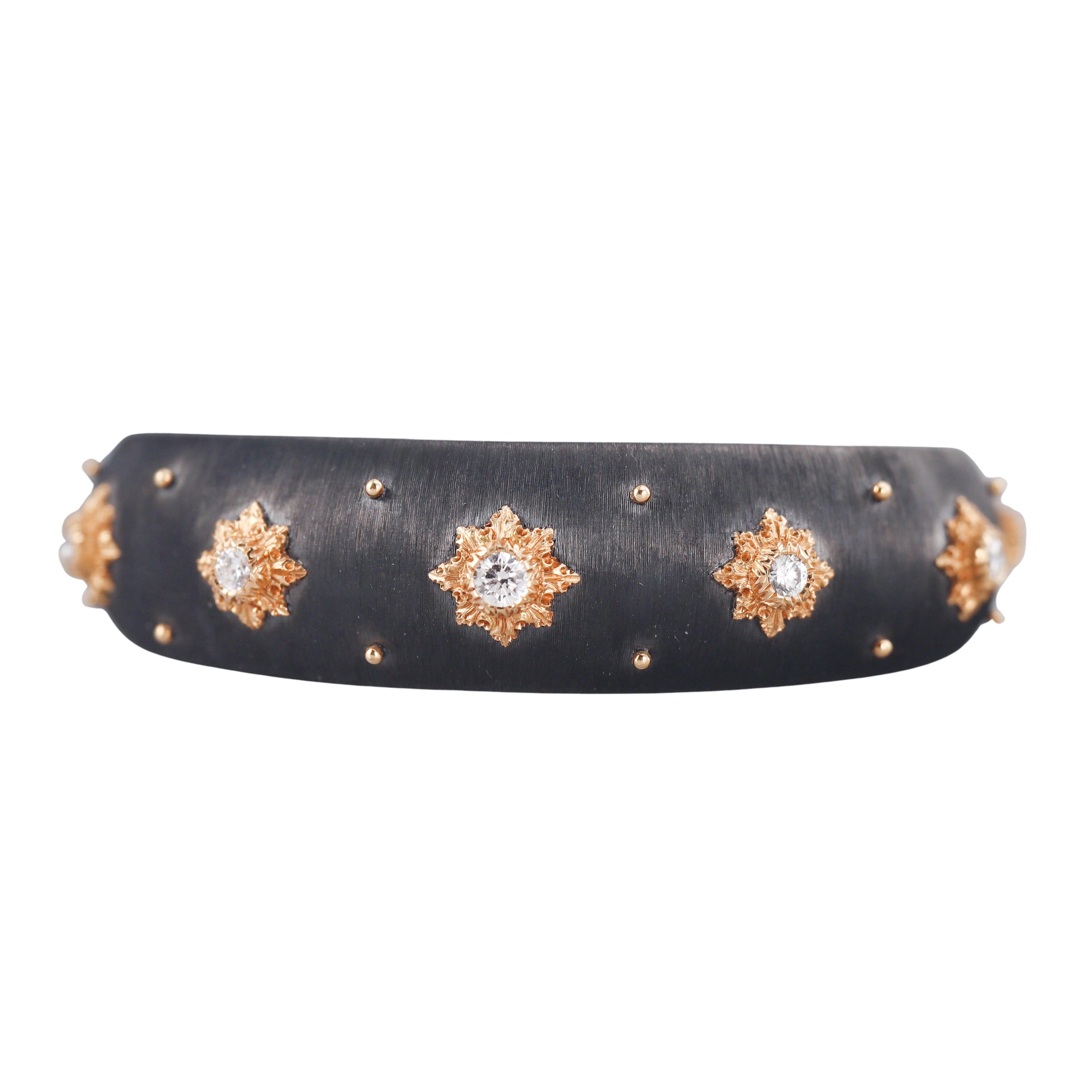 Buccellati Macri DLC Yellow Gold Diamond Bracelet